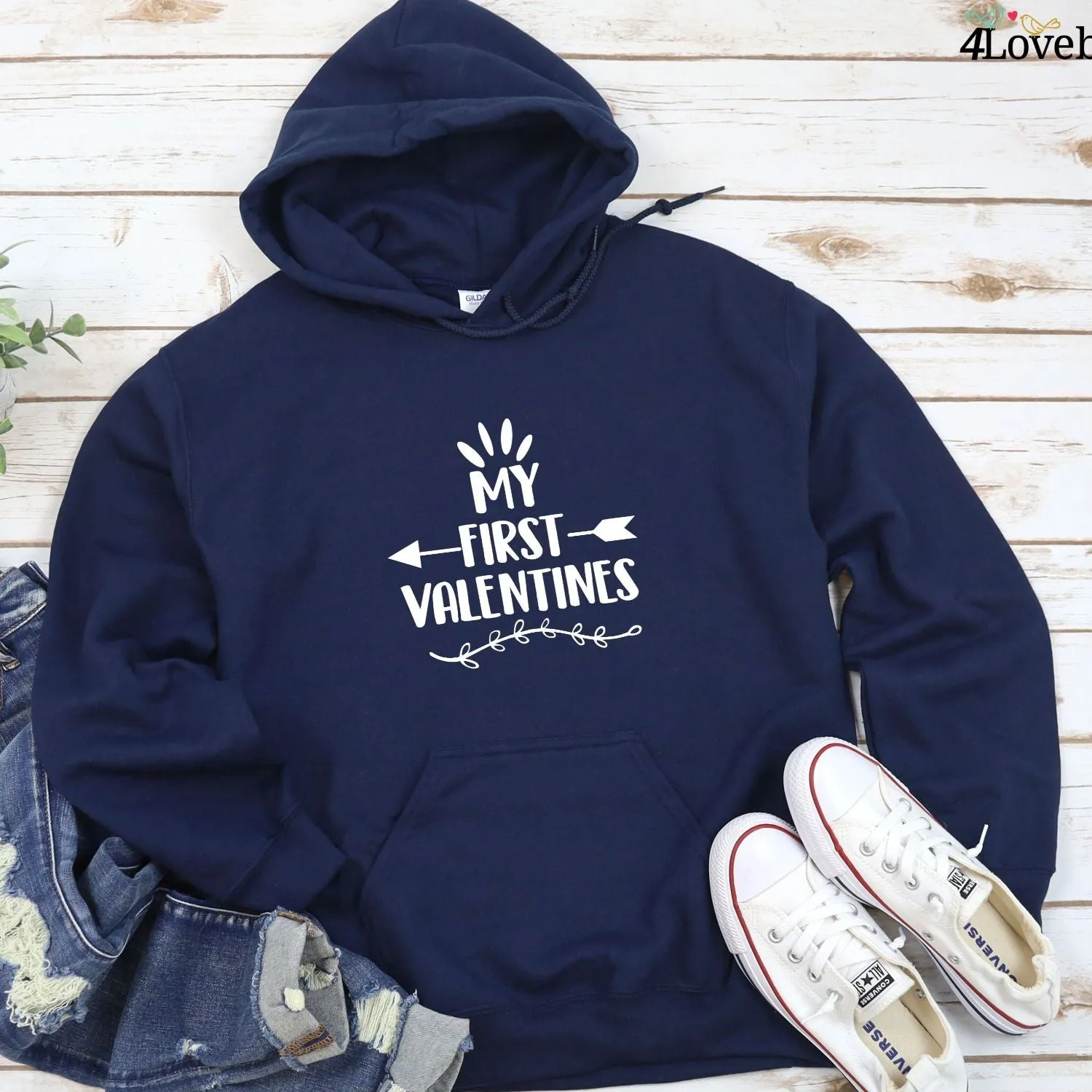 Adorable Valentine's Day Matching Set - First Love Themed Outfits for Couples