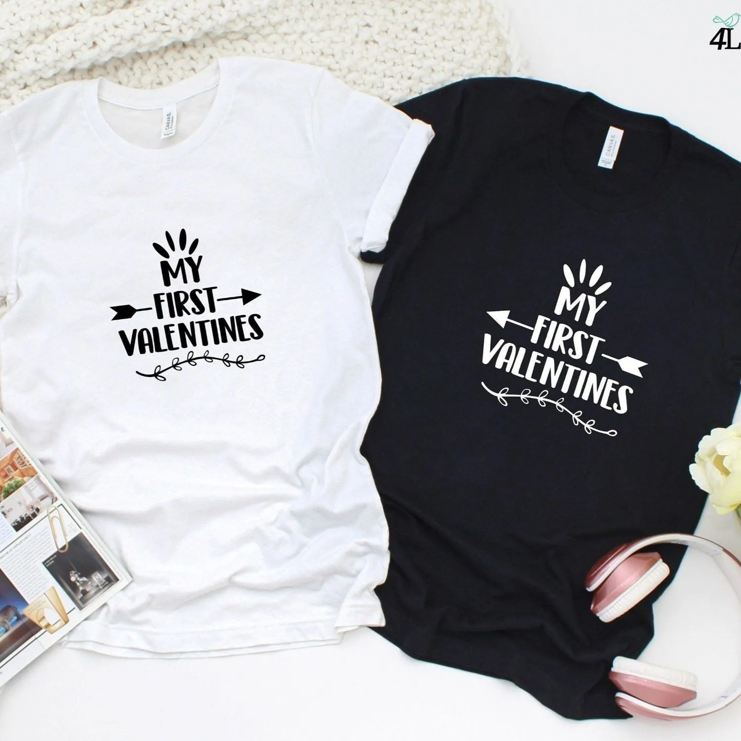 Adorable Valentine's Day Matching Set - First Love Themed Outfits for Couples