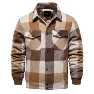 Autumn And Winter Men's Jacket Casual Plaid Coat