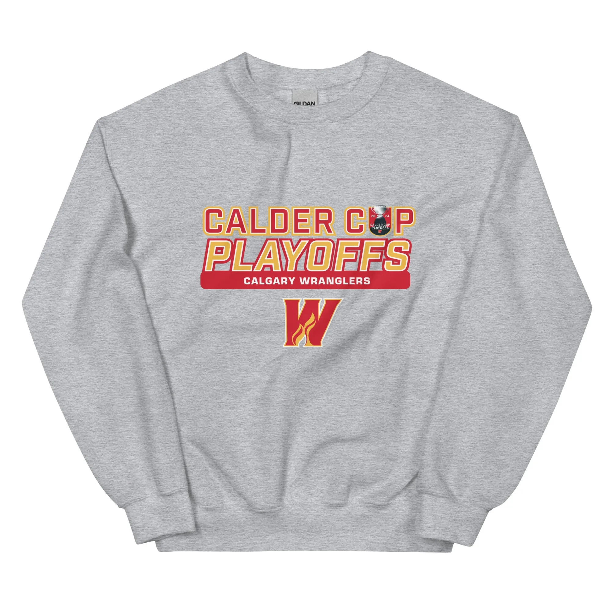 Calgary Wranglers 2024 Calder Cup Playoffs Adult Crewneck Sweatshirt