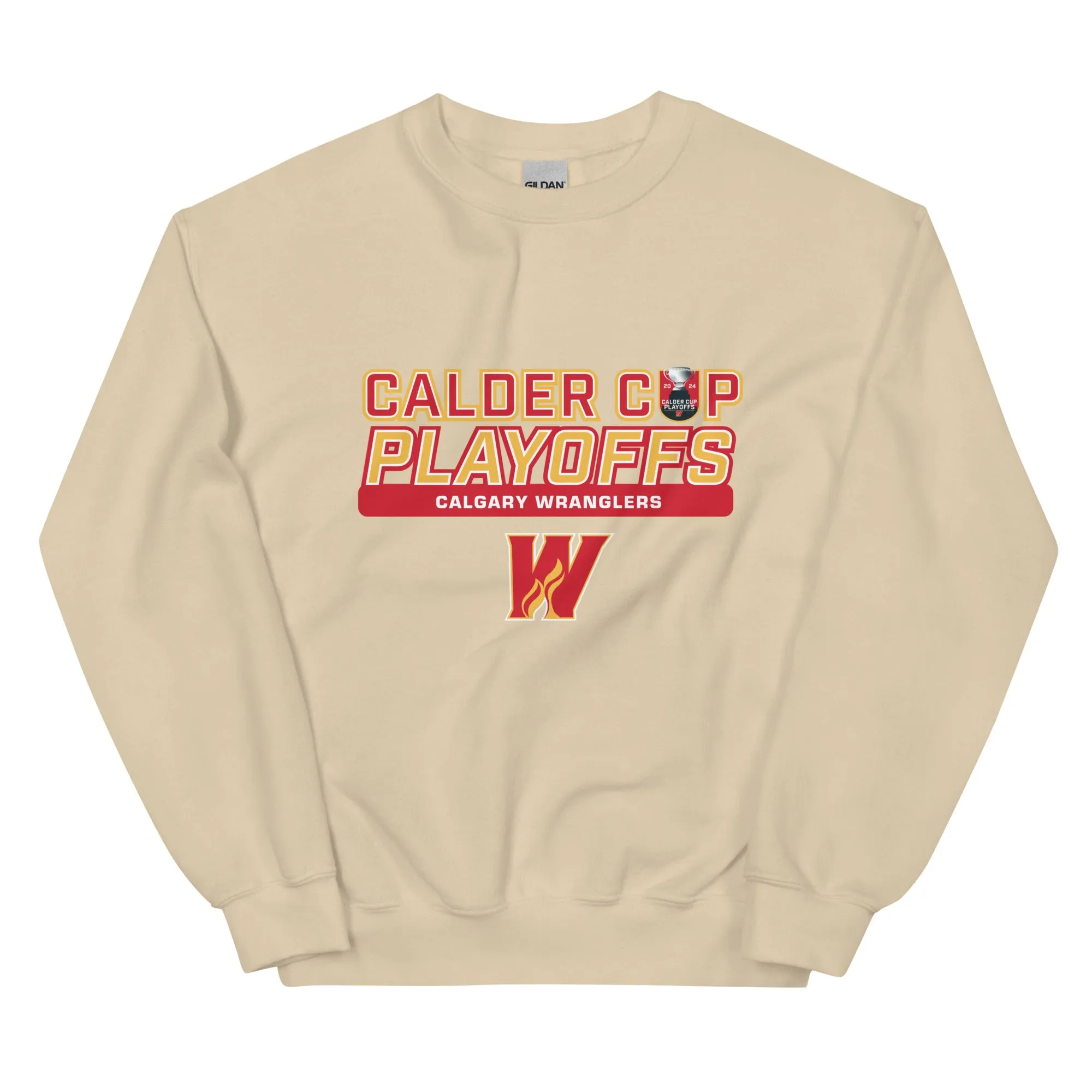Calgary Wranglers 2024 Calder Cup Playoffs Adult Crewneck Sweatshirt