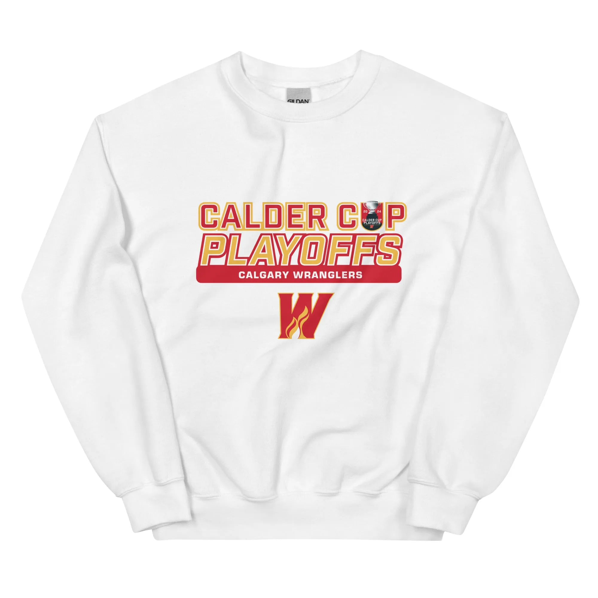 Calgary Wranglers 2024 Calder Cup Playoffs Adult Crewneck Sweatshirt