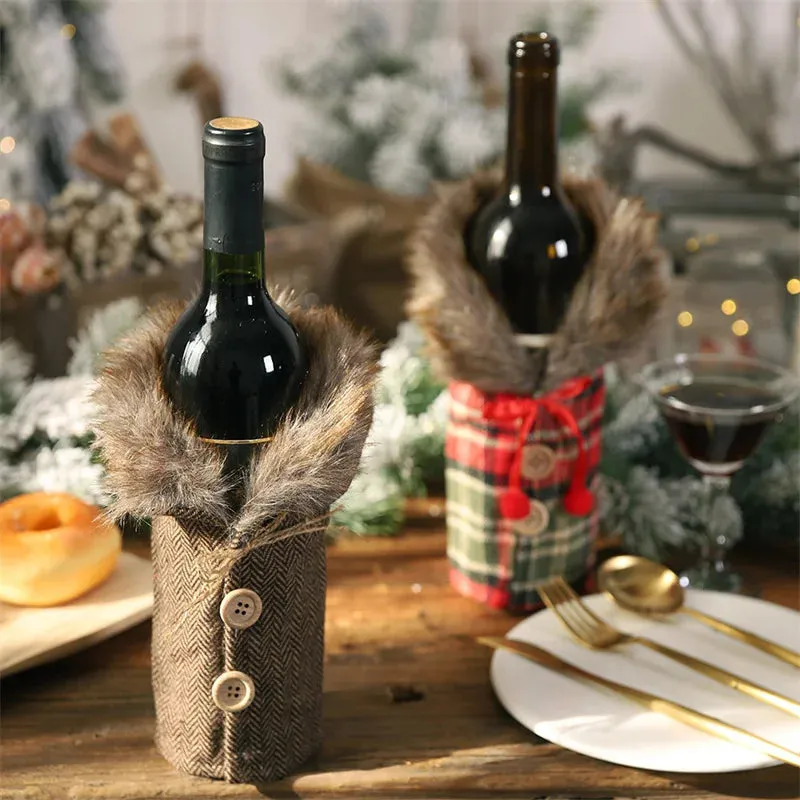 CHRISTMAS WINE BOTTLE JACKETS