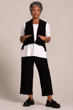 Cropped Core Vest | Black