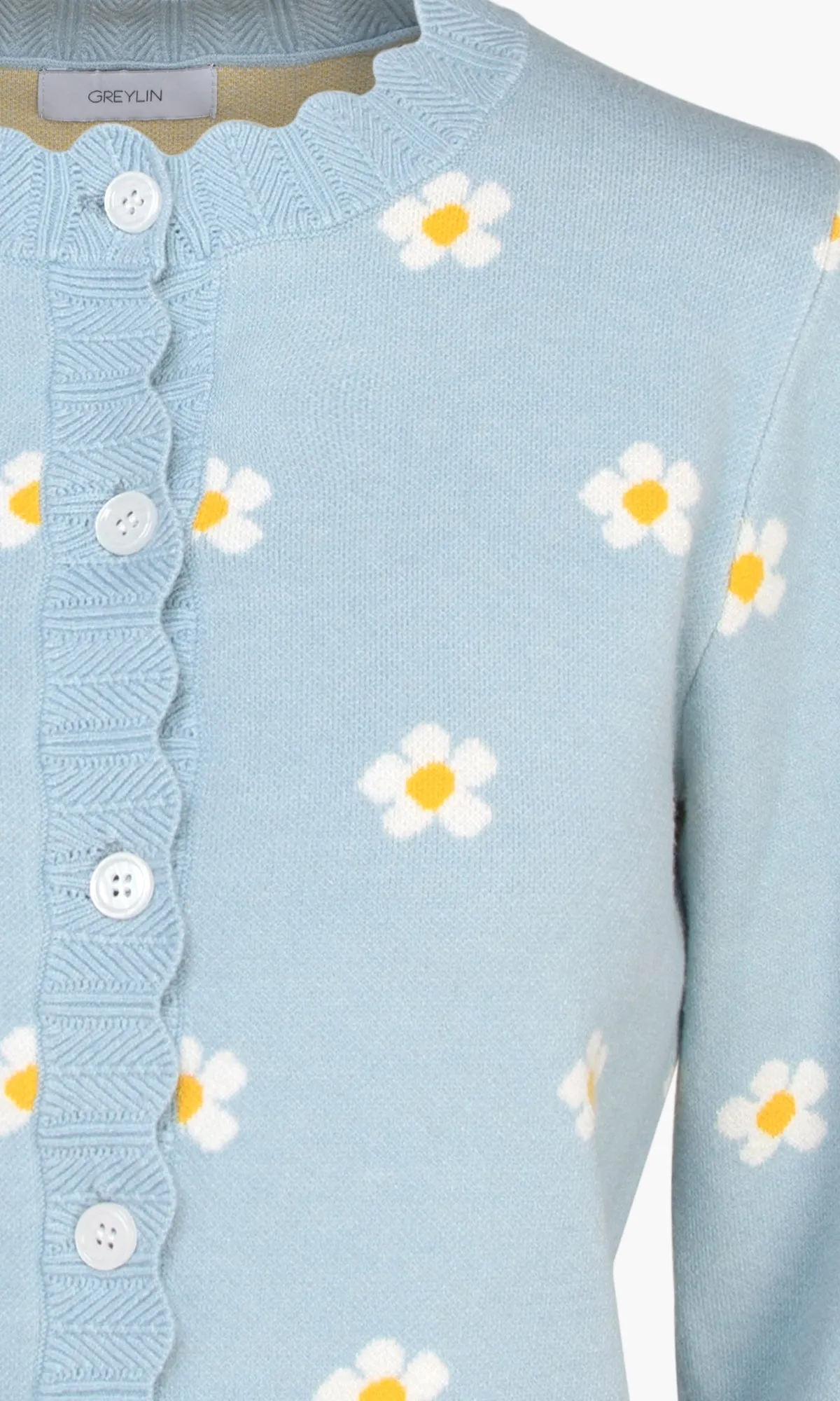 DAISY SCALLOPED KNIT CARDIGAN