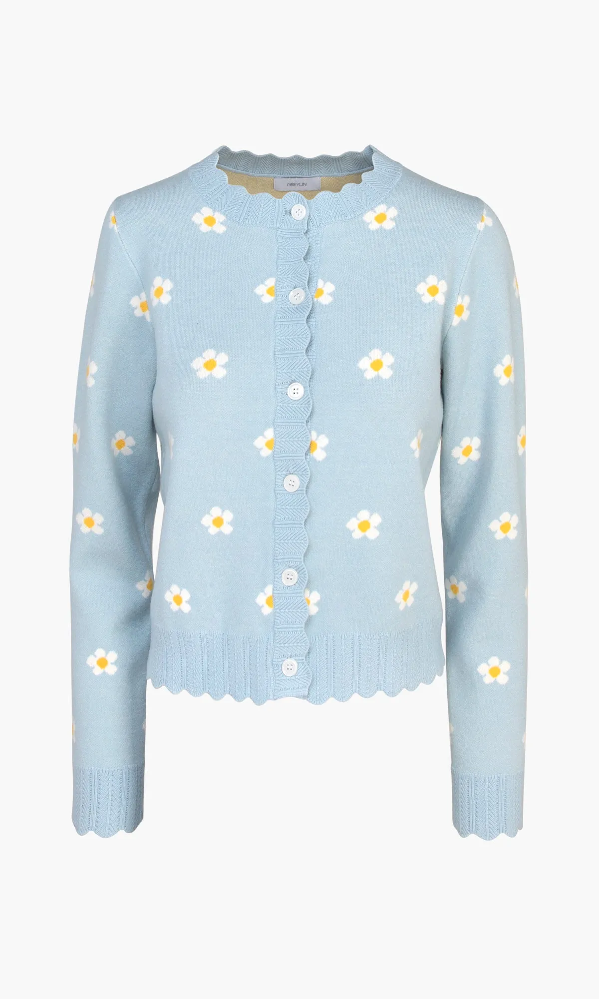 DAISY SCALLOPED KNIT CARDIGAN