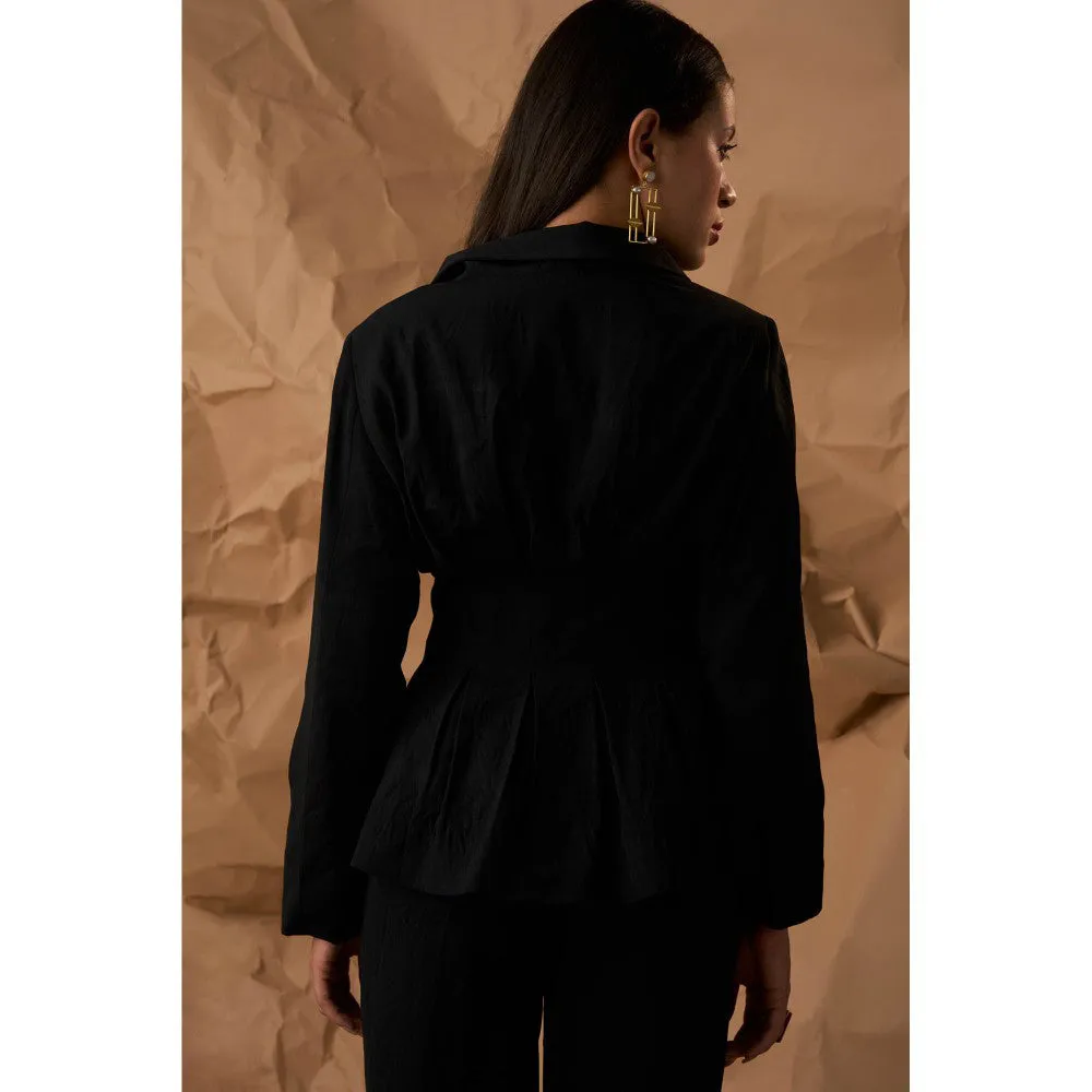 Enness Studio Bonded Black Blazer