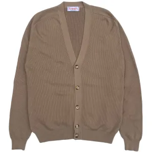 FRESH Scott Luxury Cotton Cardigan In Sand