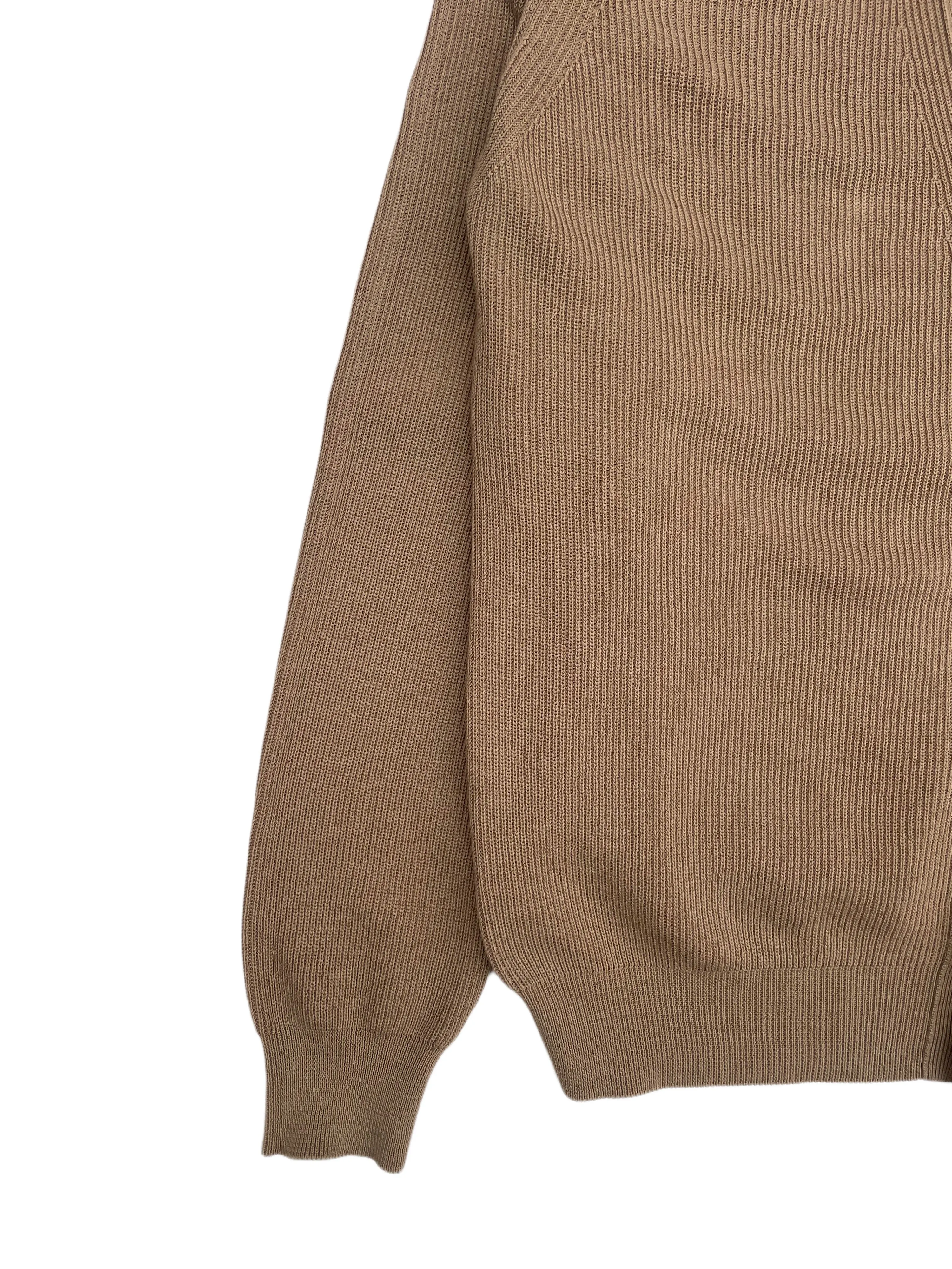 FRESH Scott Luxury Cotton Cardigan In Sand