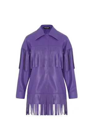 Fringe Faux Suede Jacket