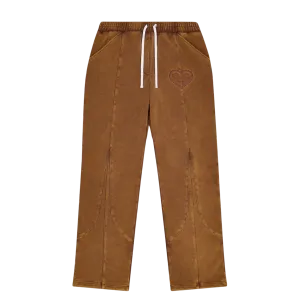 FTP CYBE TRACK PANTS WASHED BROWN/PINK WINE