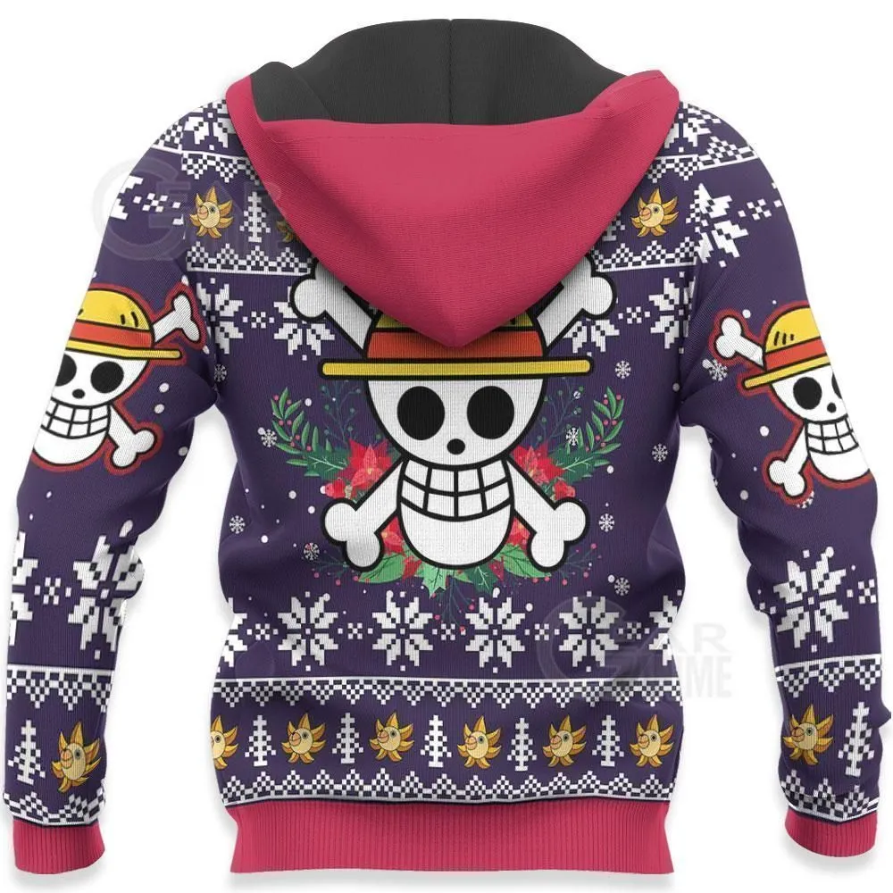 Giftngon - Luffy Gear 4 Ugly Christmas Sweater One Piece Anime Xmas For Kids