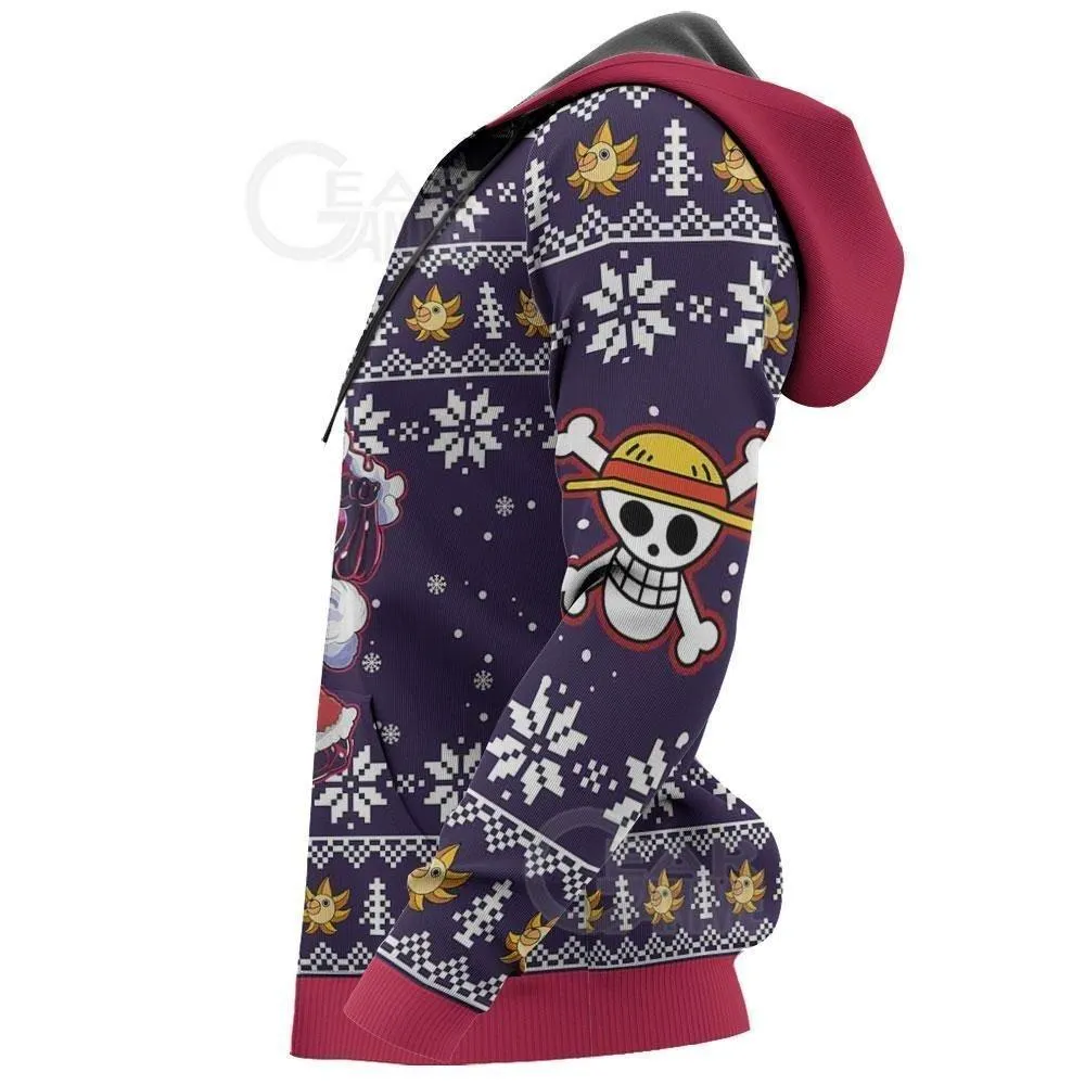 Giftngon - Luffy Gear 4 Ugly Christmas Sweater One Piece Anime Xmas For Kids