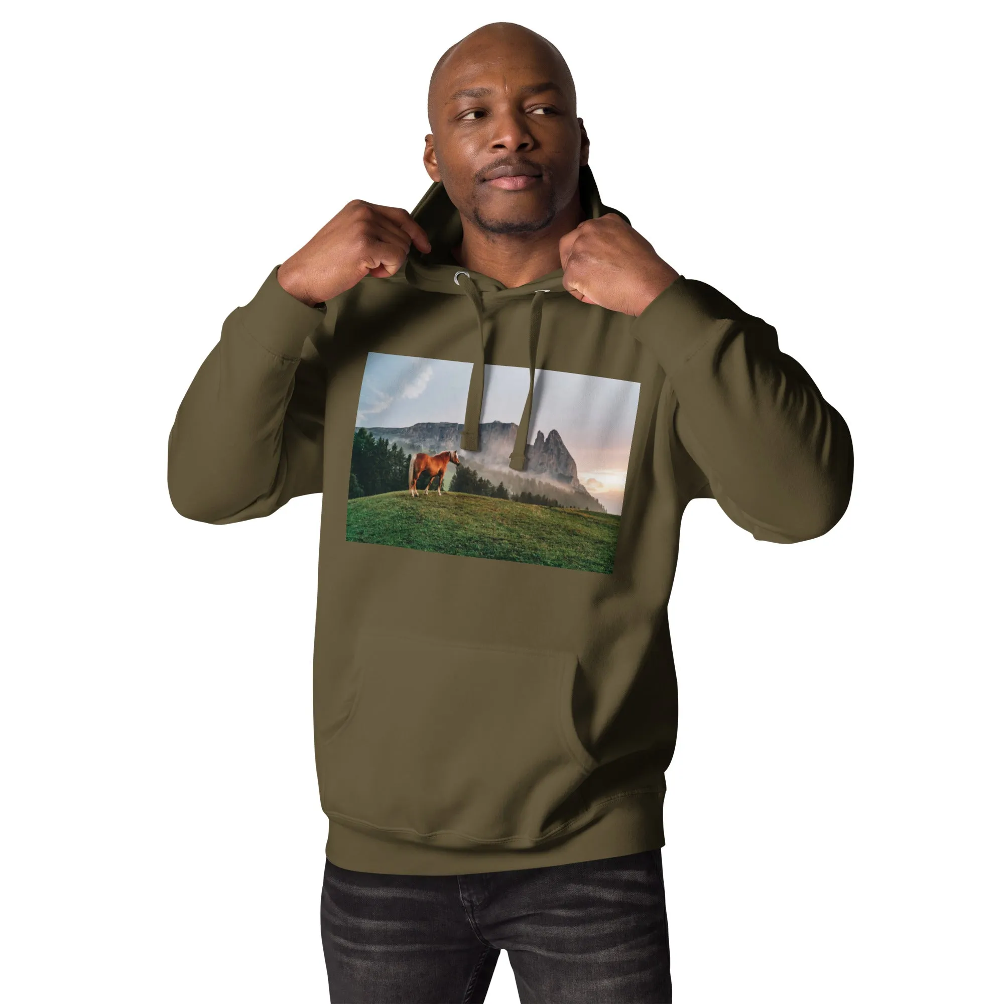 Hoodie Mens Designer (Hoodies Mens - Horse 0023)