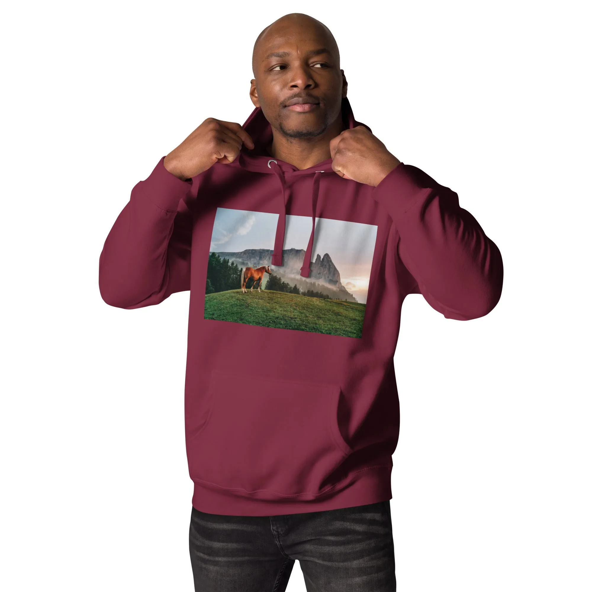 Hoodie Mens Designer (Hoodies Mens - Horse 0023)