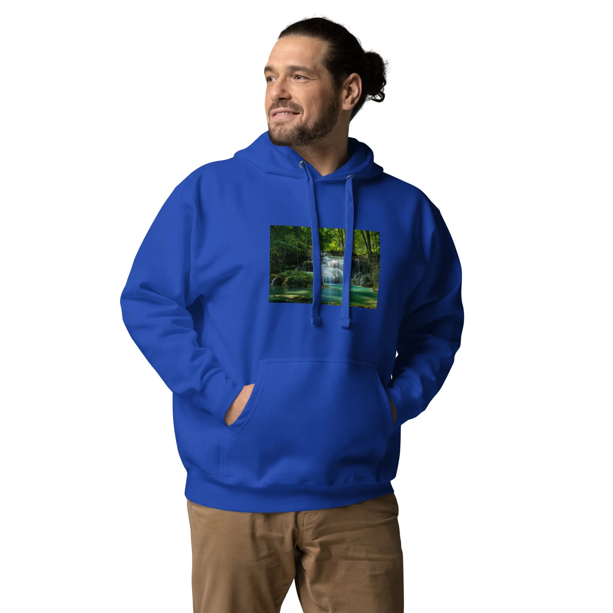 Hoodie Mens Designer (Hoodies Mens - Nature Waterfall 001)