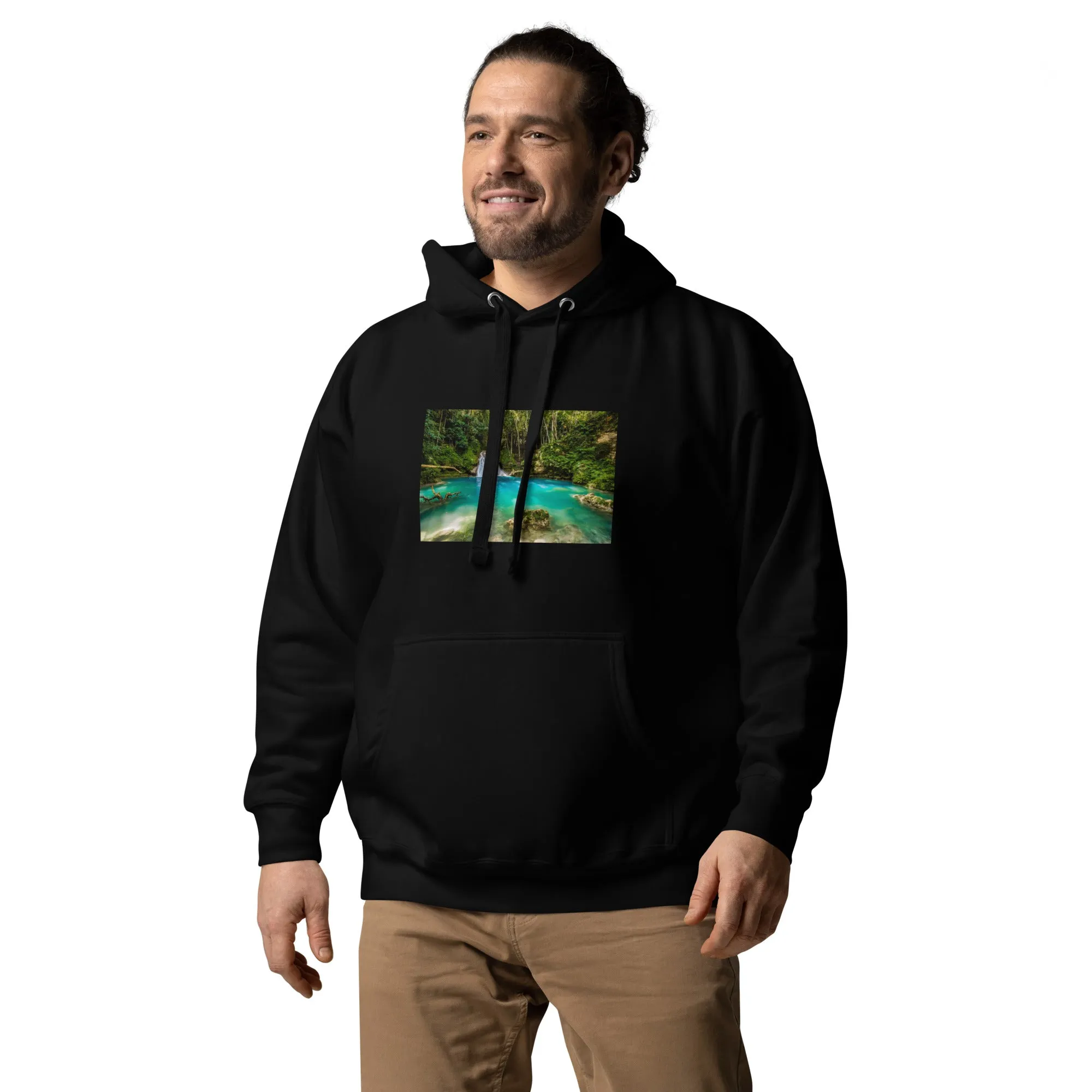 Hoodie Mens Designer (Hoodies Mens - Nature Waterfall 002)