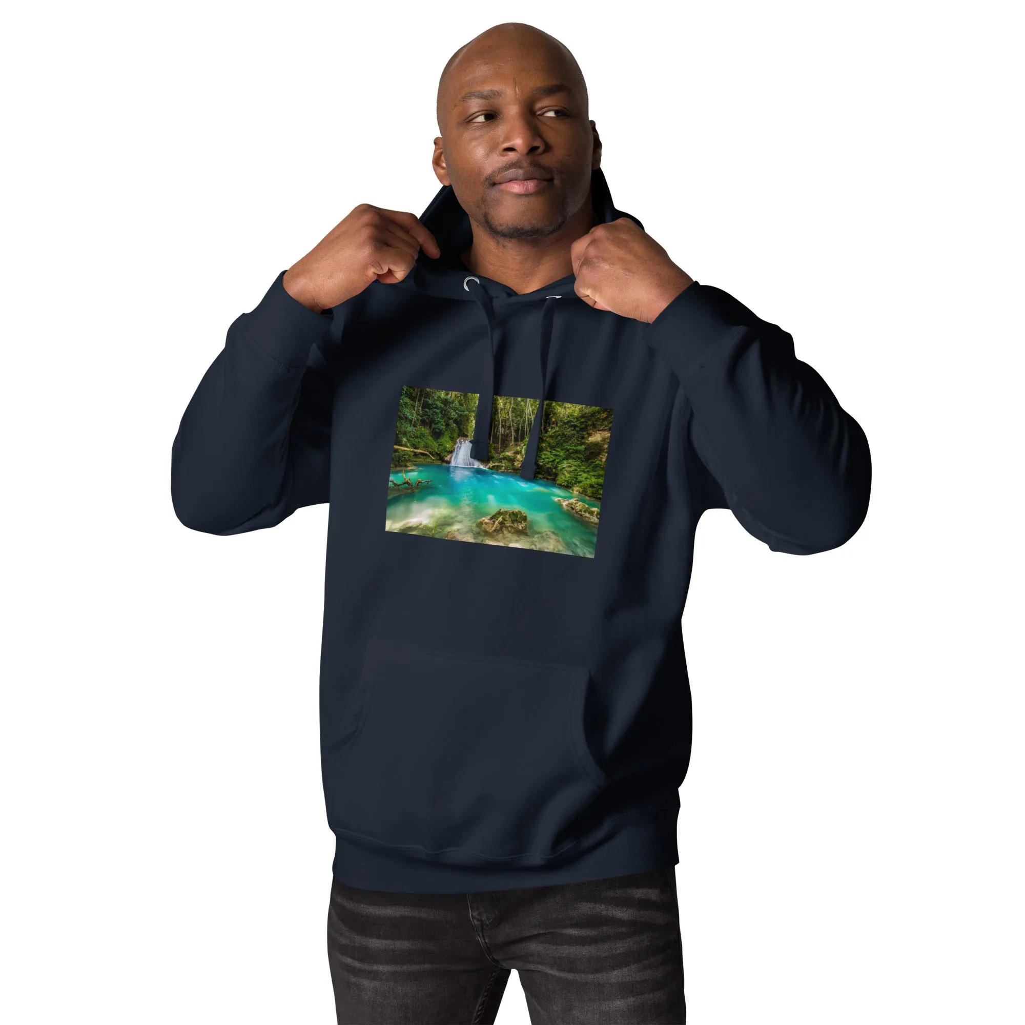 Hoodie Mens Designer (Hoodies Mens - Nature Waterfall 002)