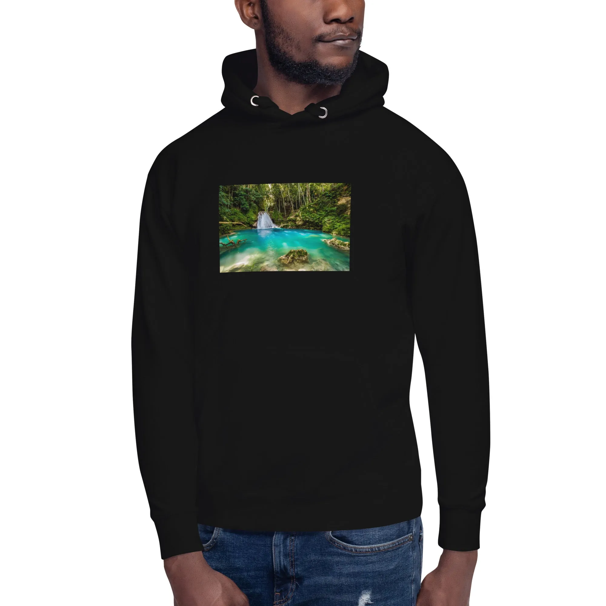 Hoodie Mens Designer (Hoodies Mens - Nature Waterfall 002)