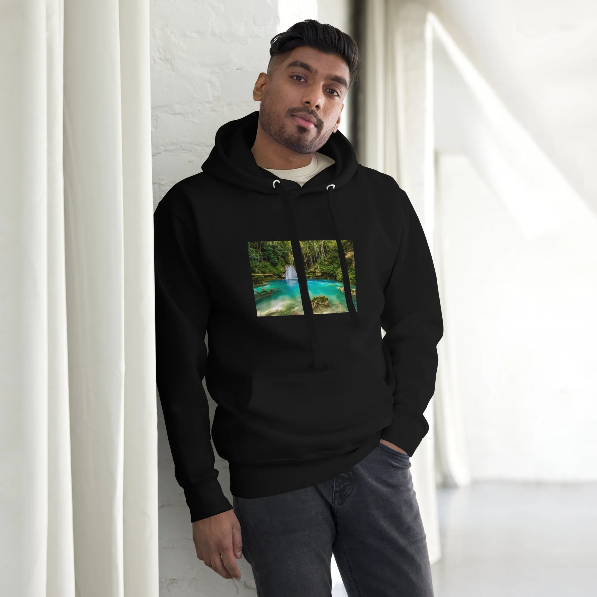 Hoodie Mens Designer (Hoodies Mens - Nature Waterfall 002)