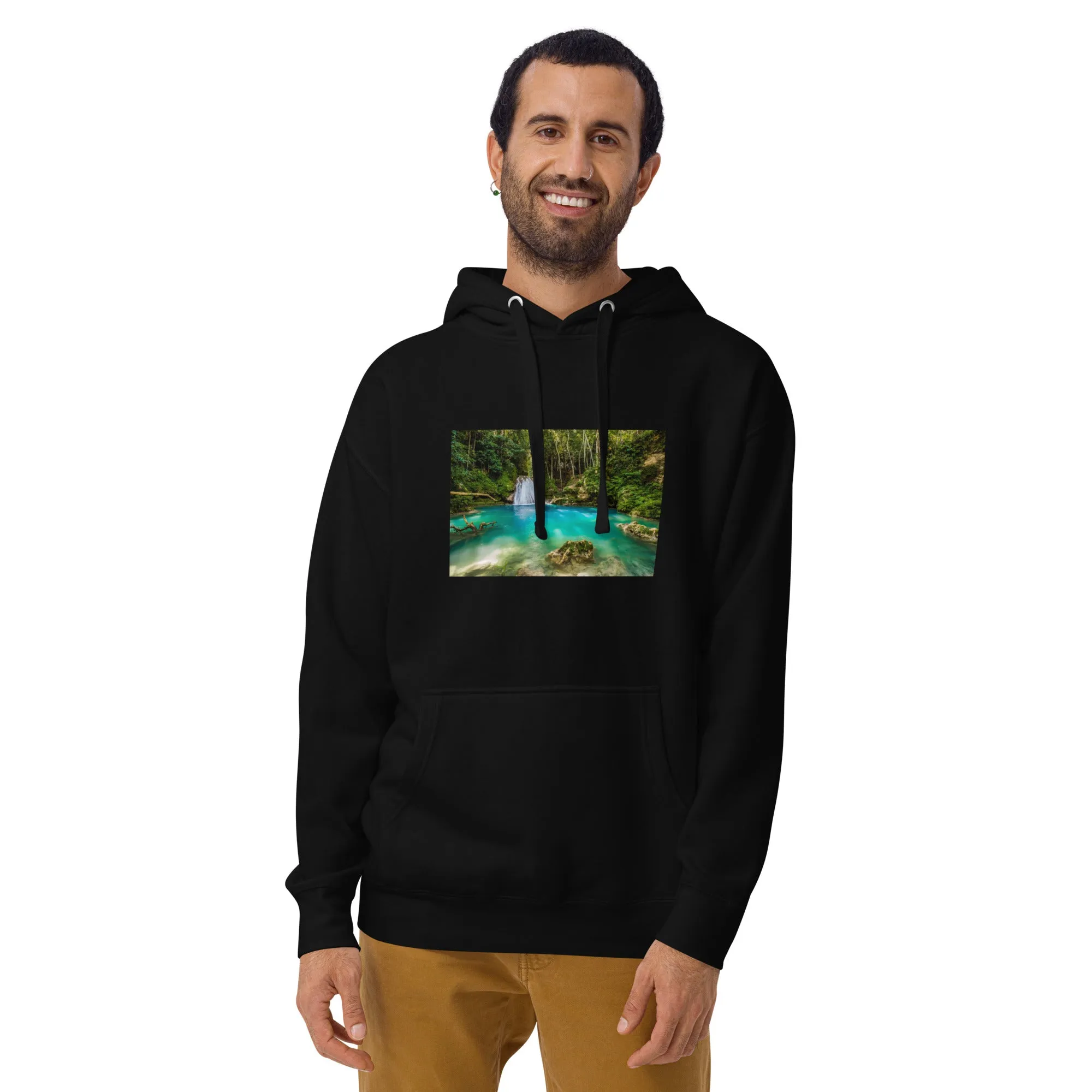 Hoodie Mens Designer (Hoodies Mens - Nature Waterfall 002)