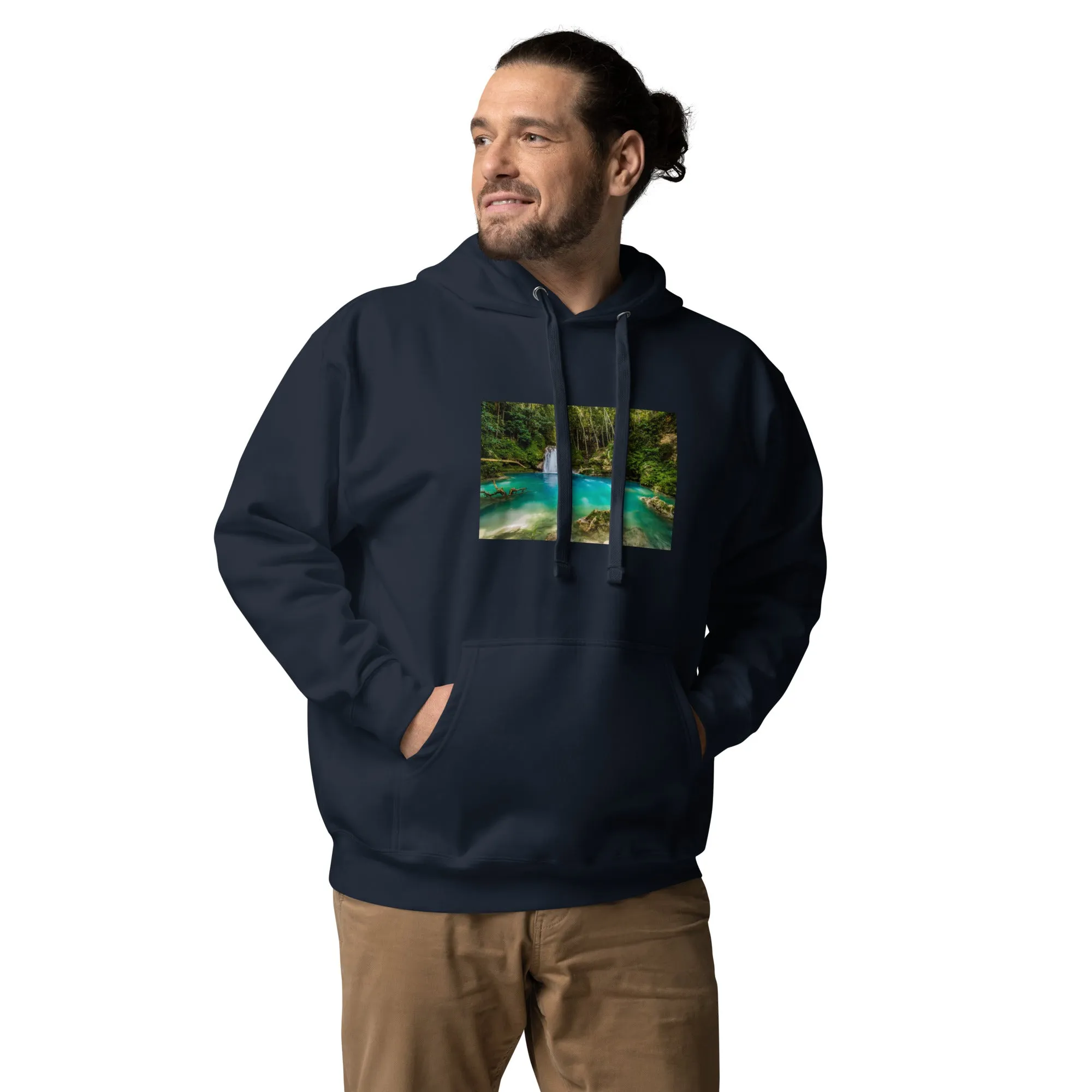 Hoodie Mens Designer (Hoodies Mens - Nature Waterfall 002)
