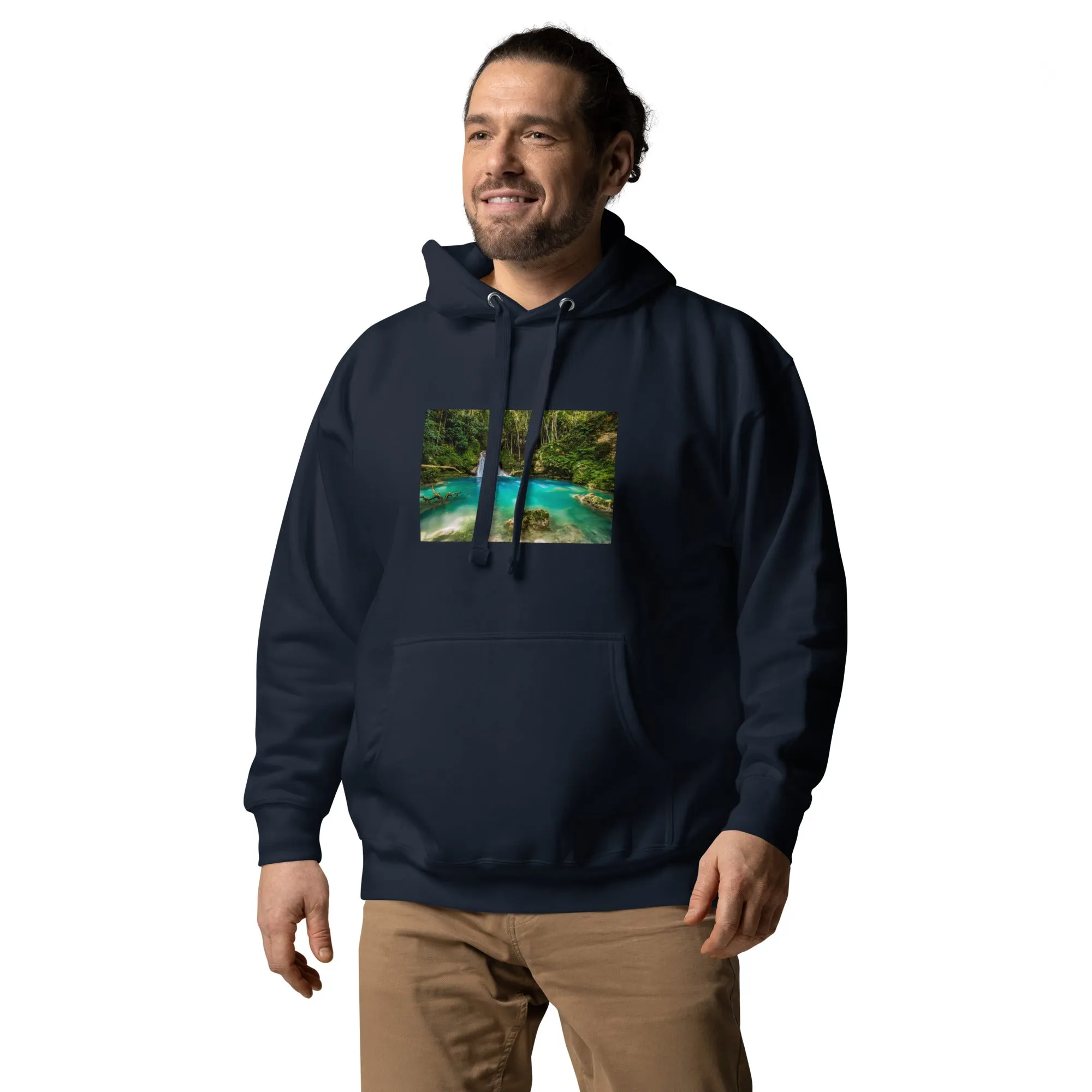 Hoodie Mens Designer (Hoodies Mens - Nature Waterfall 002)