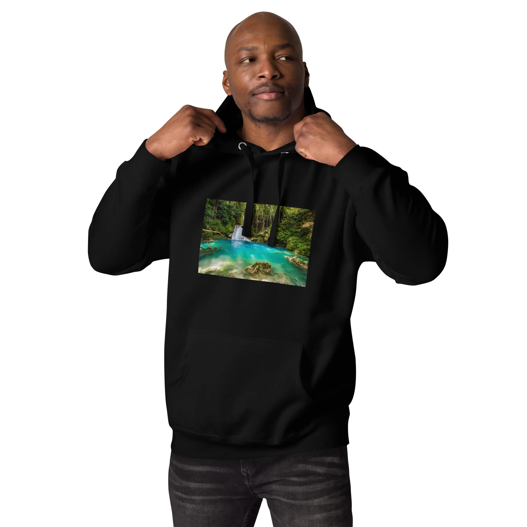 Hoodie Mens Designer (Hoodies Mens - Nature Waterfall 002)