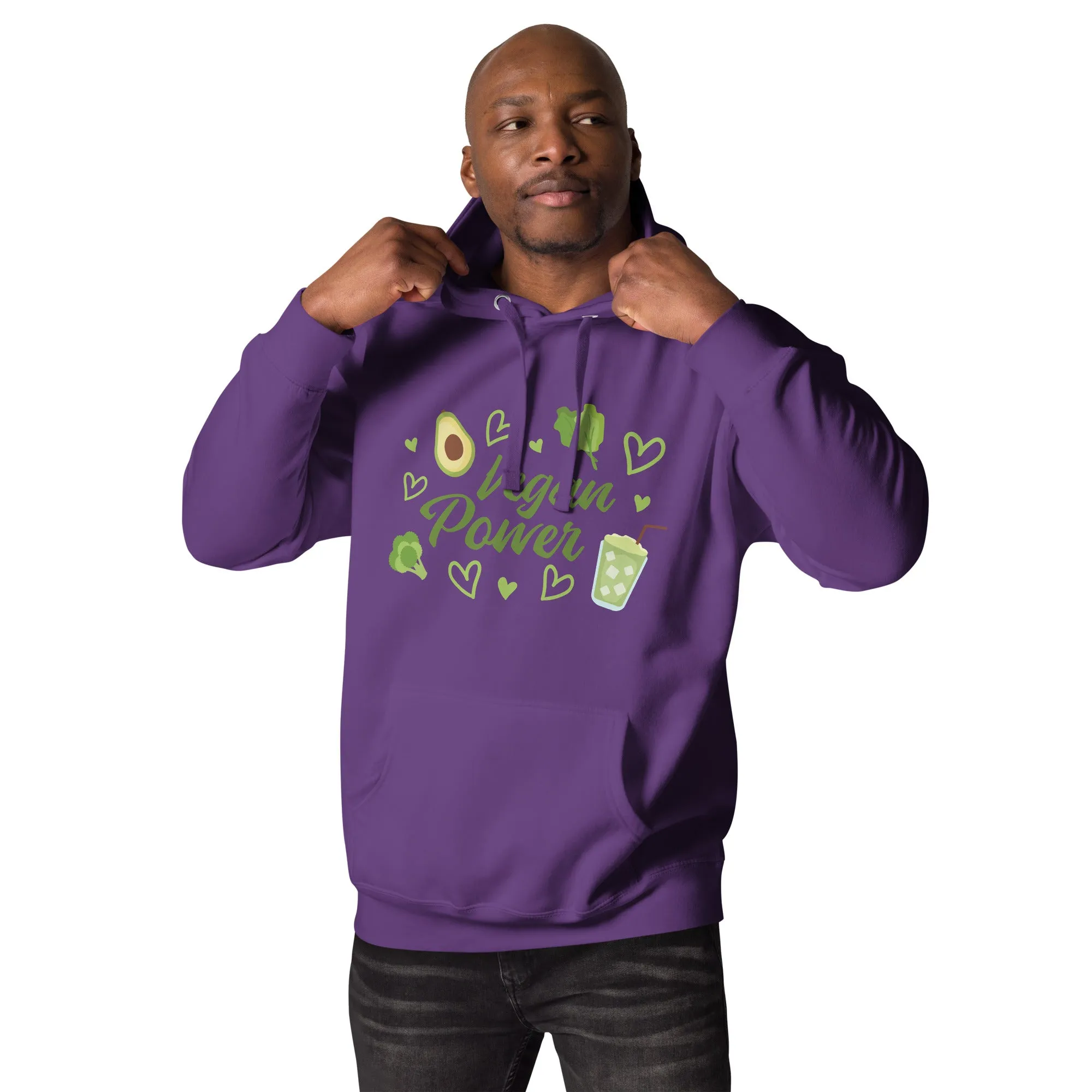 Hoodie Mens Designer (Hoodies Mens: Vegan Power Healthy Living 0056)