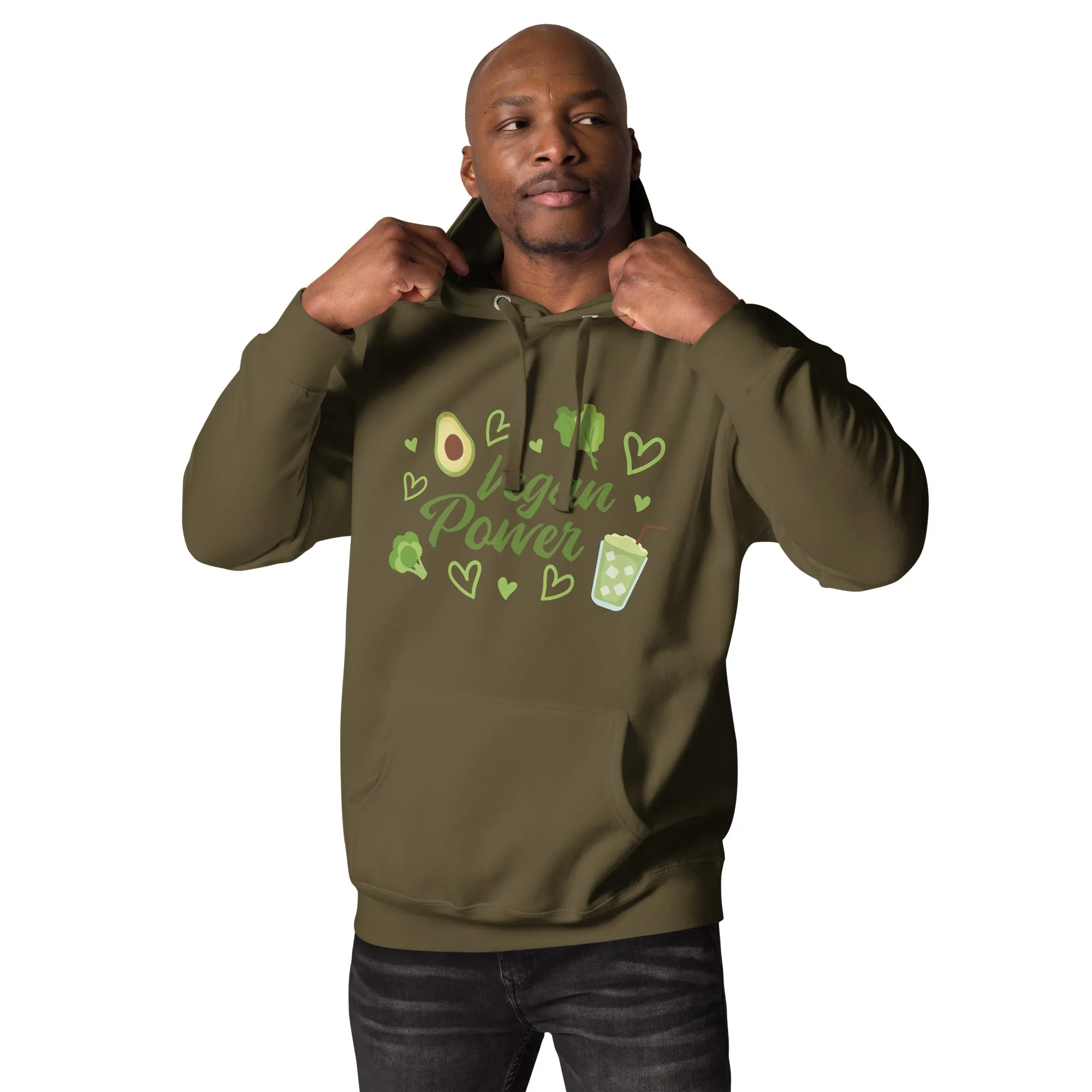 Hoodie Mens Designer (Hoodies Mens: Vegan Power Healthy Living 0056)