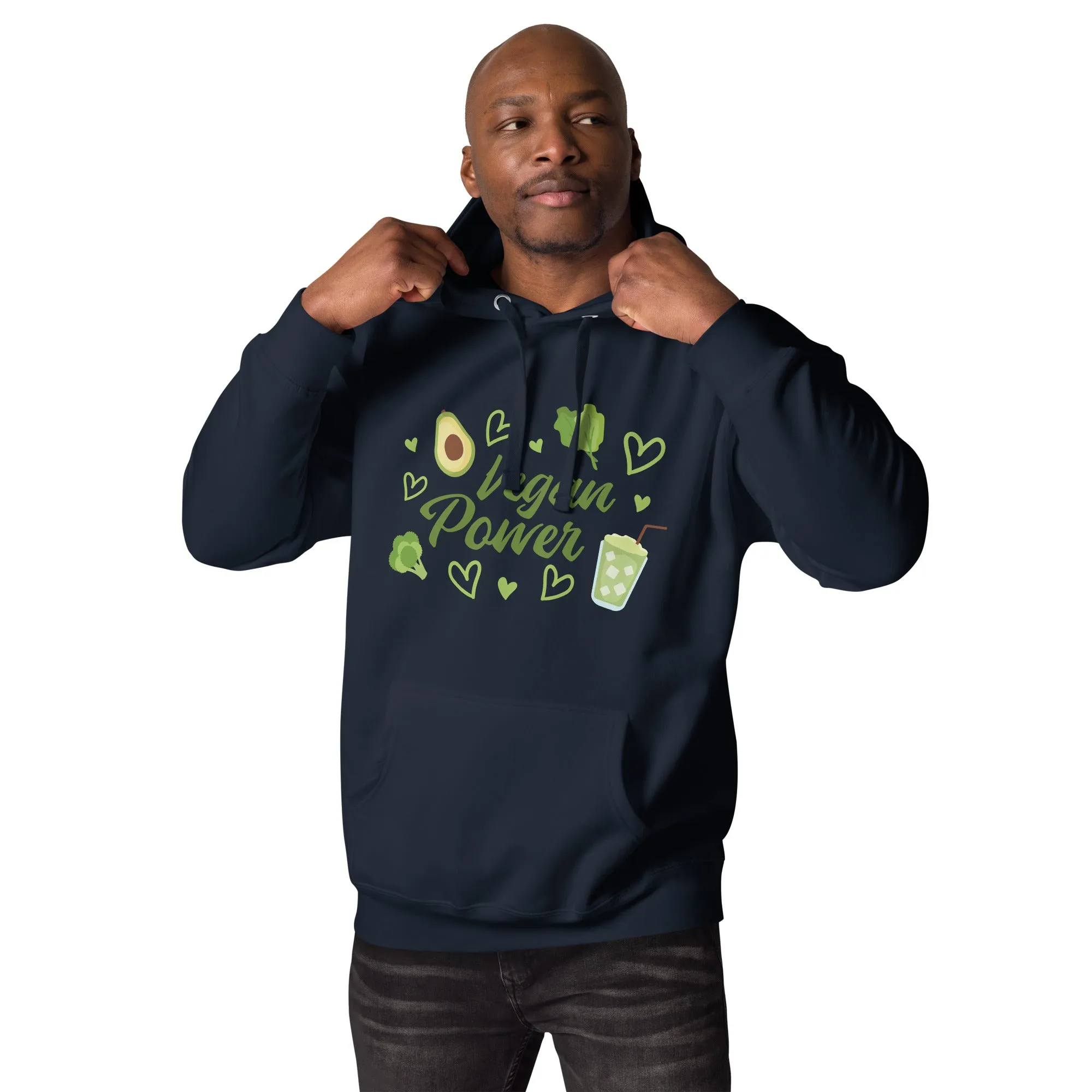 Hoodie Mens Designer (Hoodies Mens: Vegan Power Healthy Living 0056)