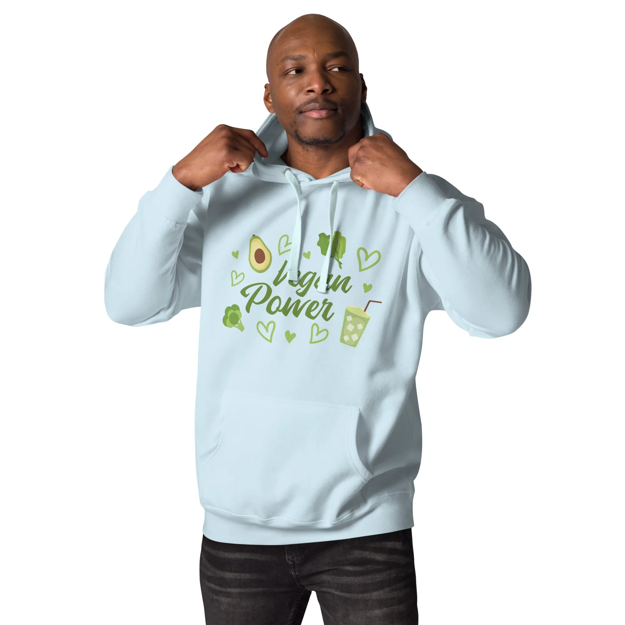 Hoodie Mens Designer (Hoodies Mens: Vegan Power Healthy Living 0056)