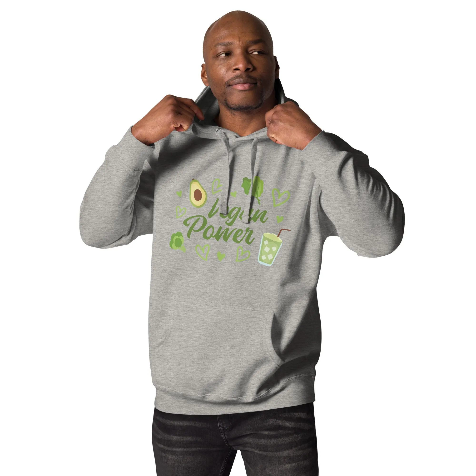 Hoodie Mens Designer (Hoodies Mens: Vegan Power Healthy Living 0056)