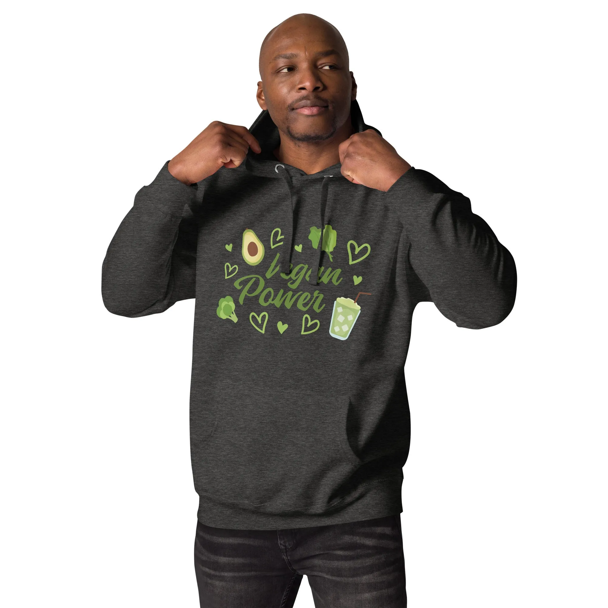 Hoodie Mens Designer (Hoodies Mens: Vegan Power Healthy Living 0056)
