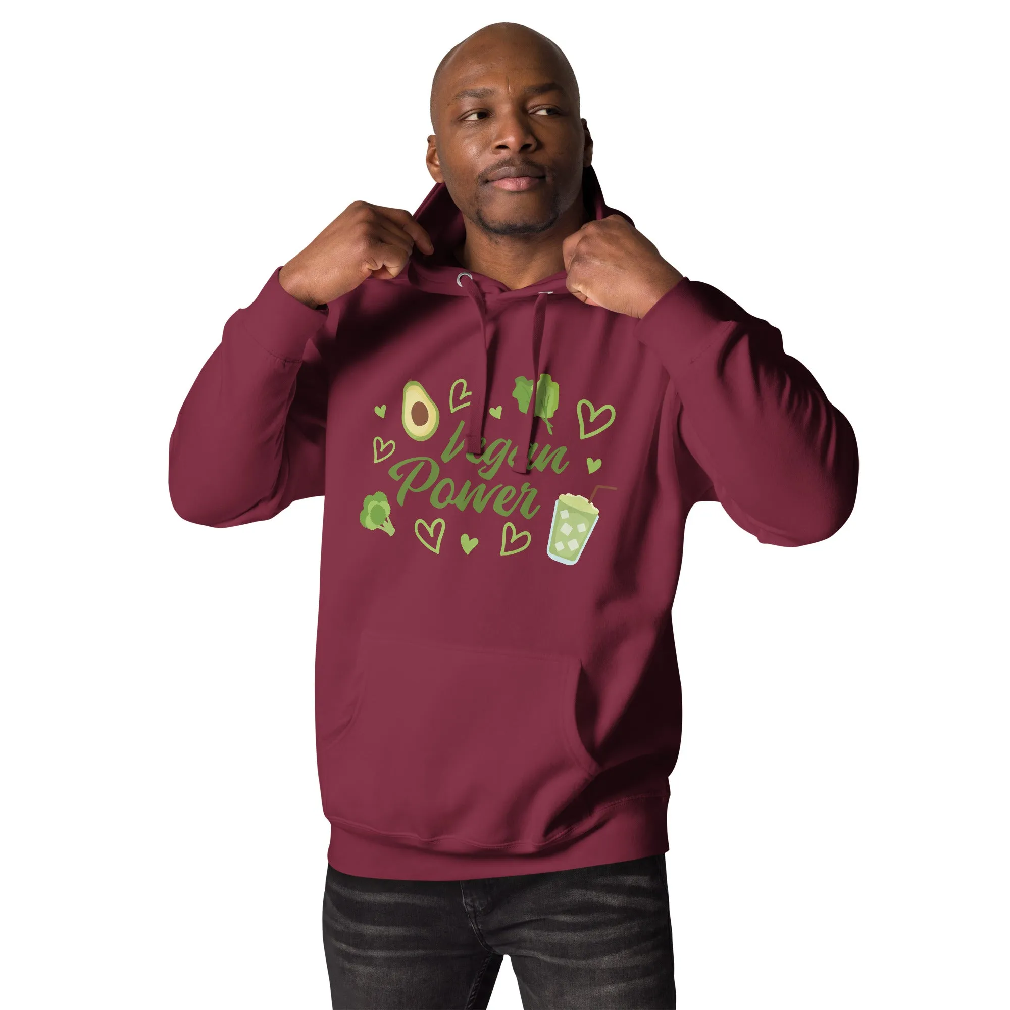 Hoodie Mens Designer (Hoodies Mens: Vegan Power Healthy Living 0056)