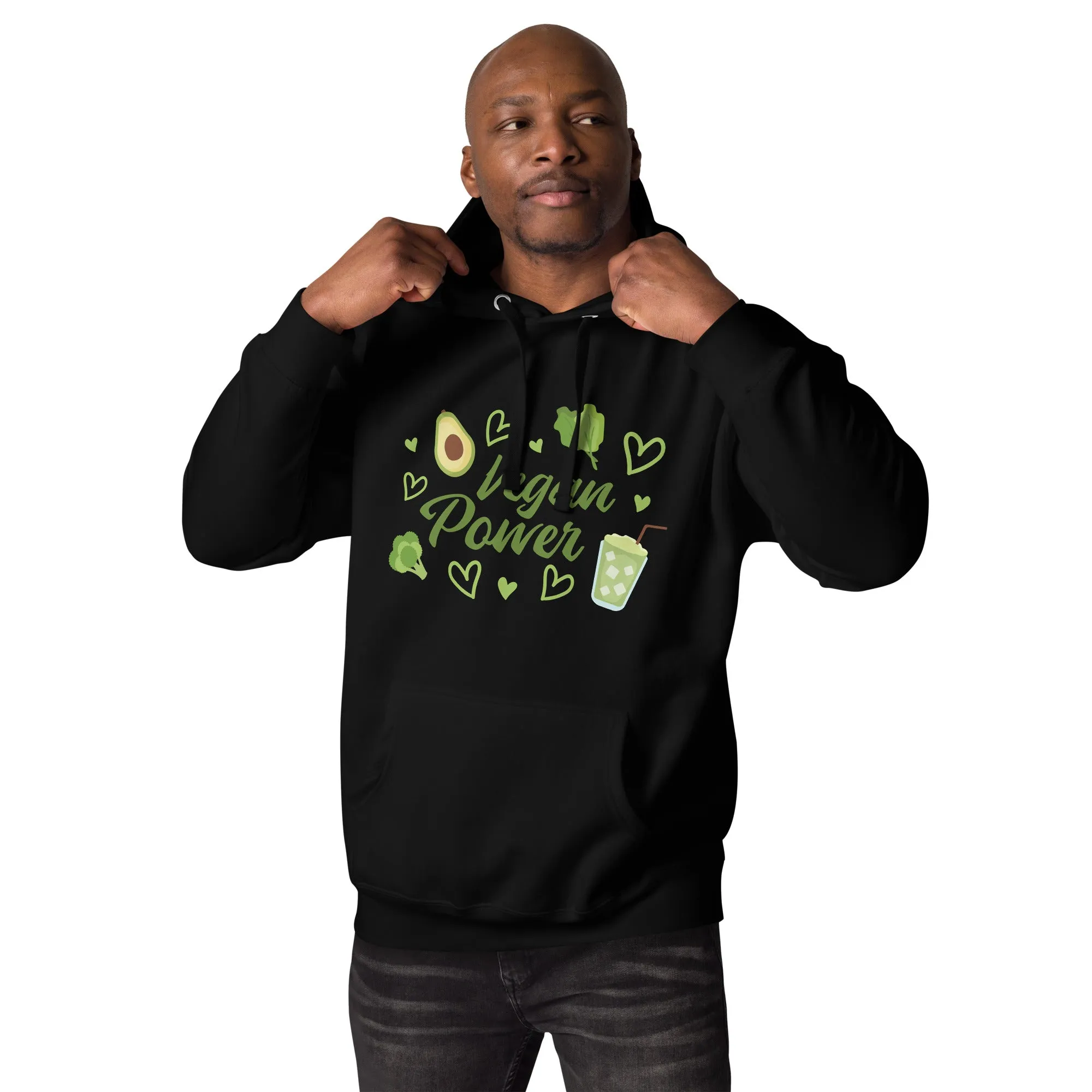 Hoodie Mens Designer (Hoodies Mens: Vegan Power Healthy Living 0056)