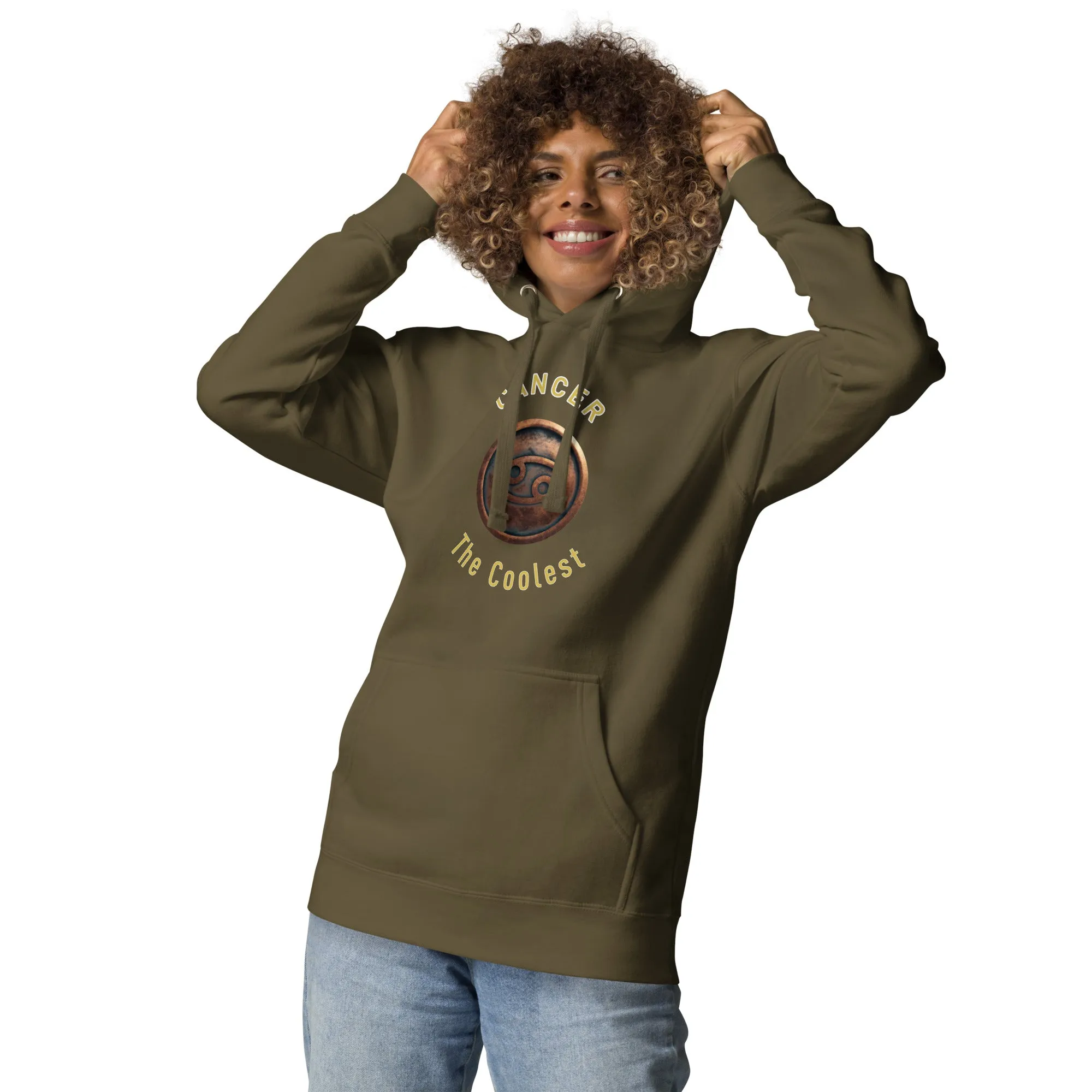 Hoodie Womens Designer (Hoodies Womens - Cancer Zodiac Sign 0044)