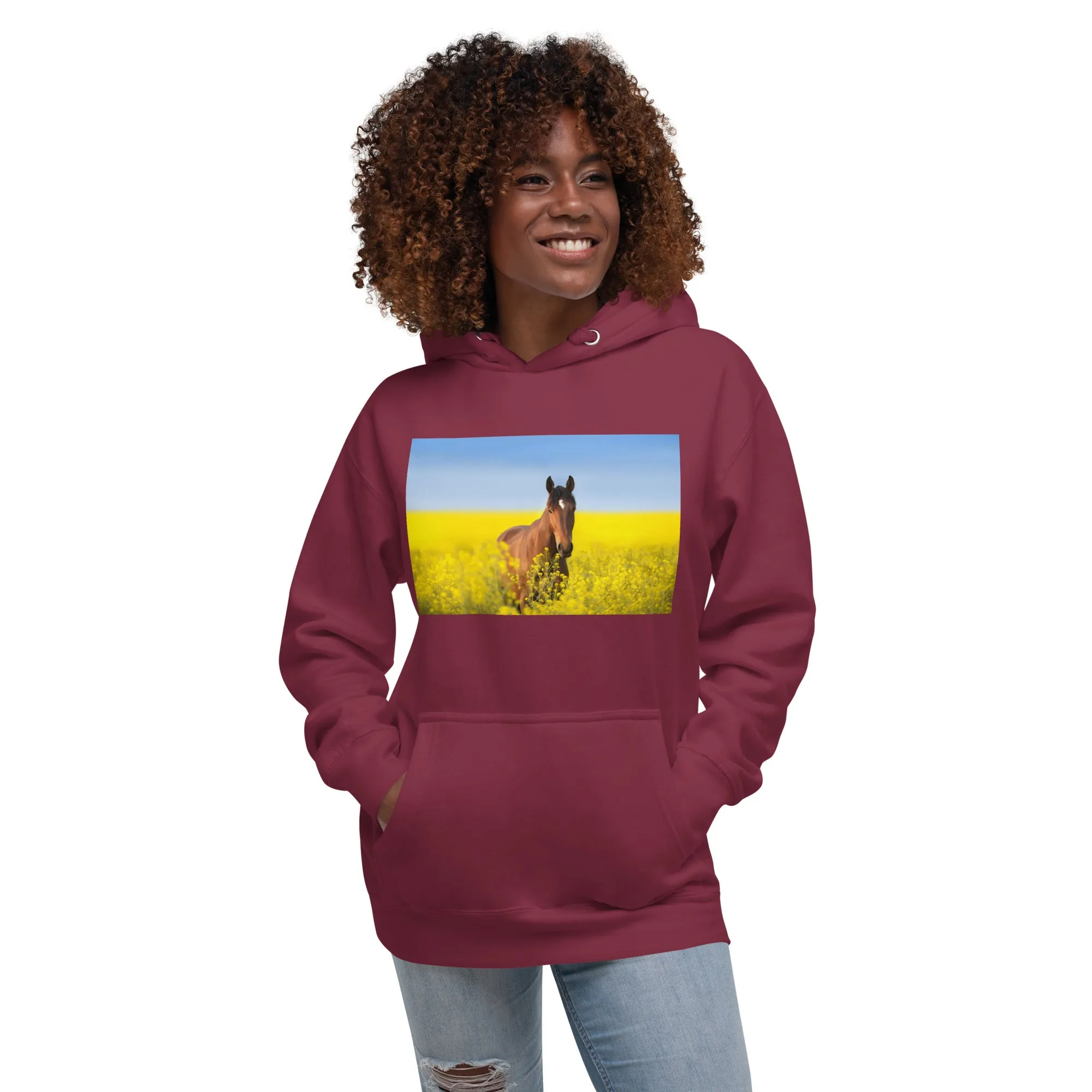 Hoodie Womens Designer (Hoodies Womens - Horse 0024)