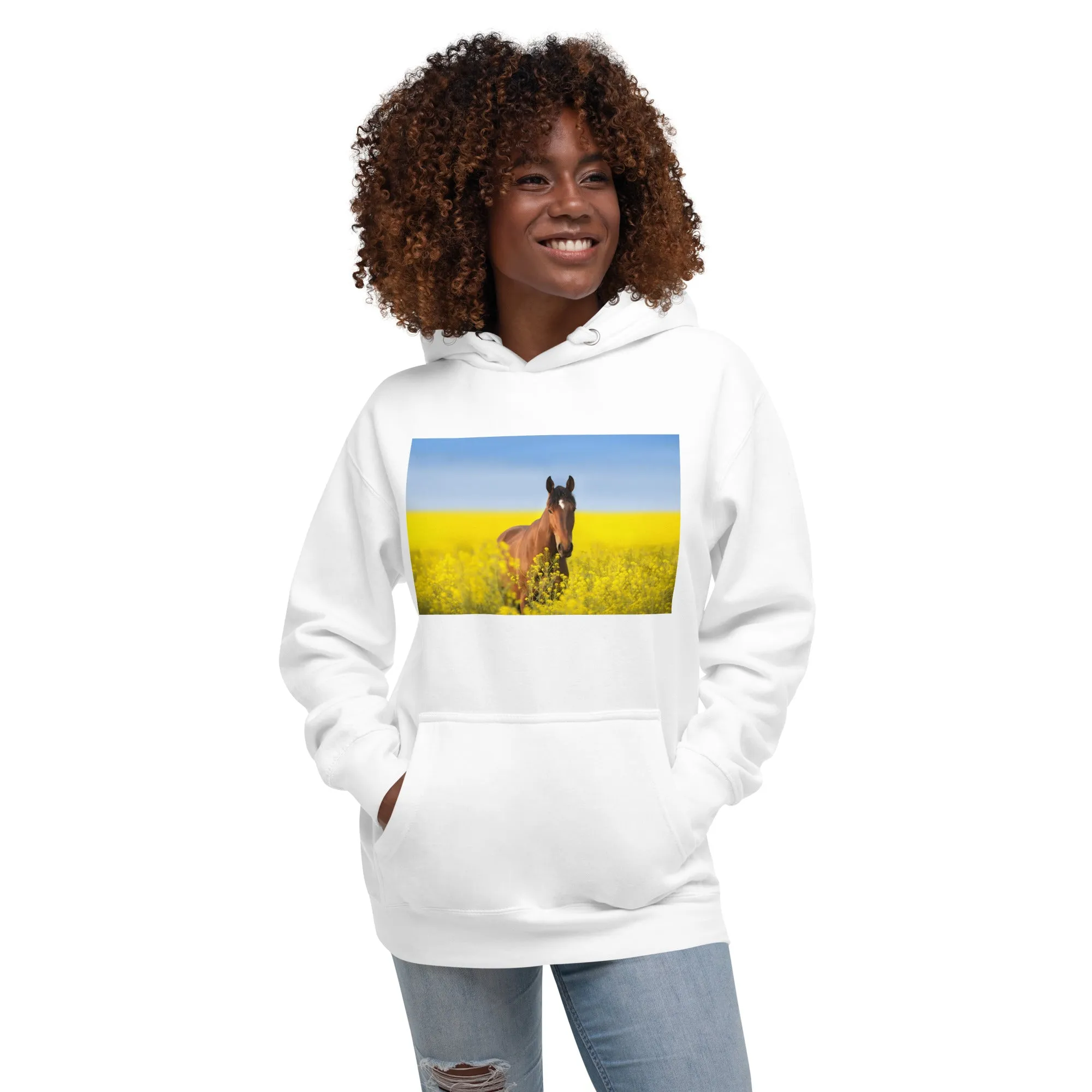 Hoodie Womens Designer (Hoodies Womens - Horse 0024)