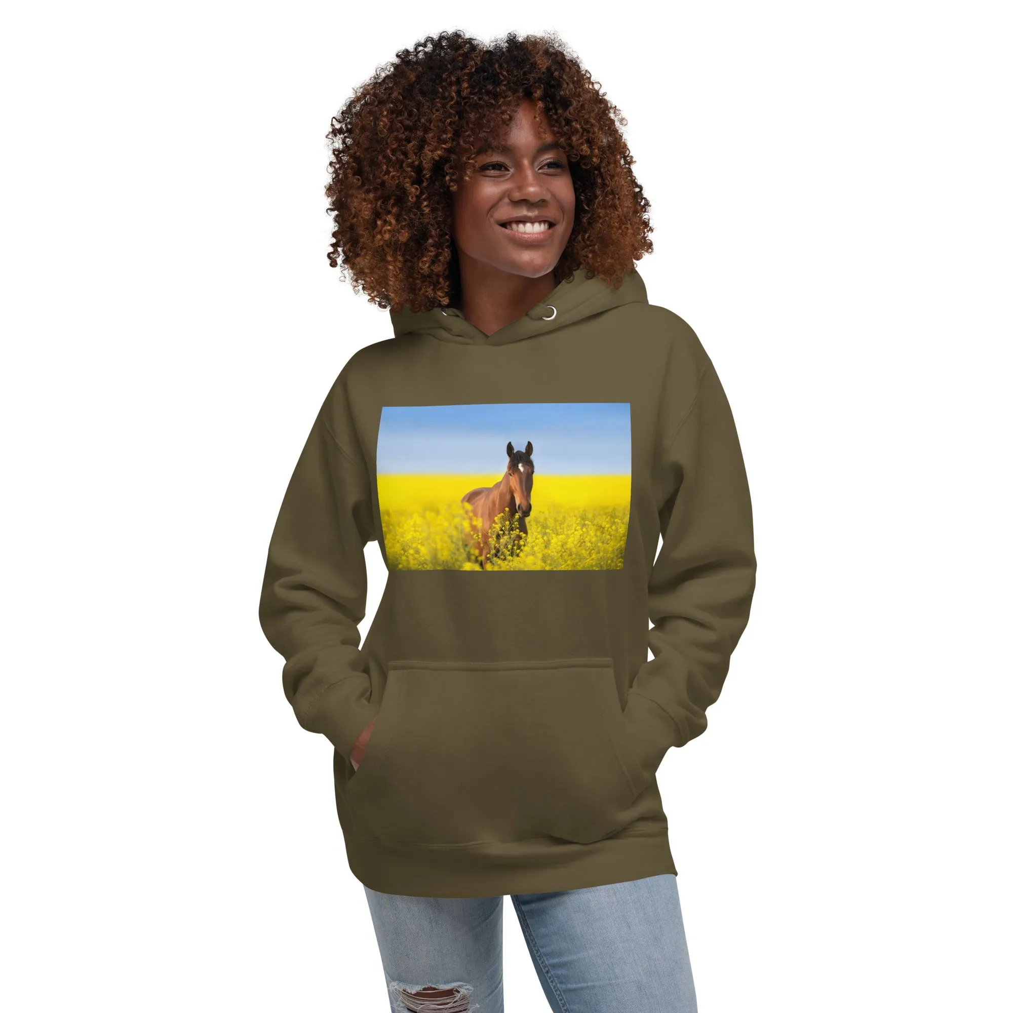Hoodie Womens Designer (Hoodies Womens - Horse 0024)