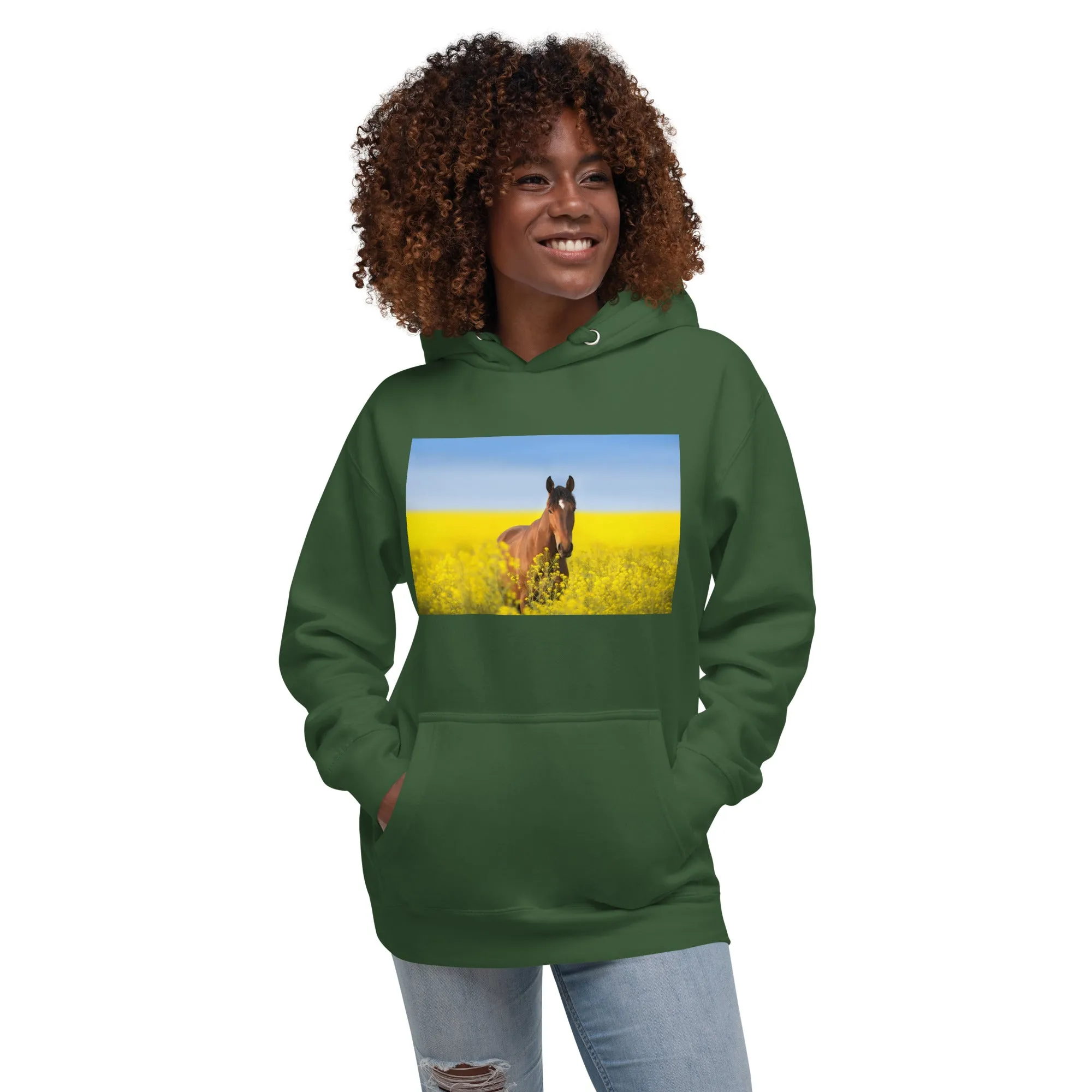 Hoodie Womens Designer (Hoodies Womens - Horse 0024)