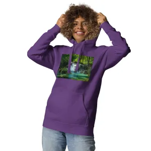 Hoodie Womens Designer (Hoodies Womens - Nature Waterfall 001)