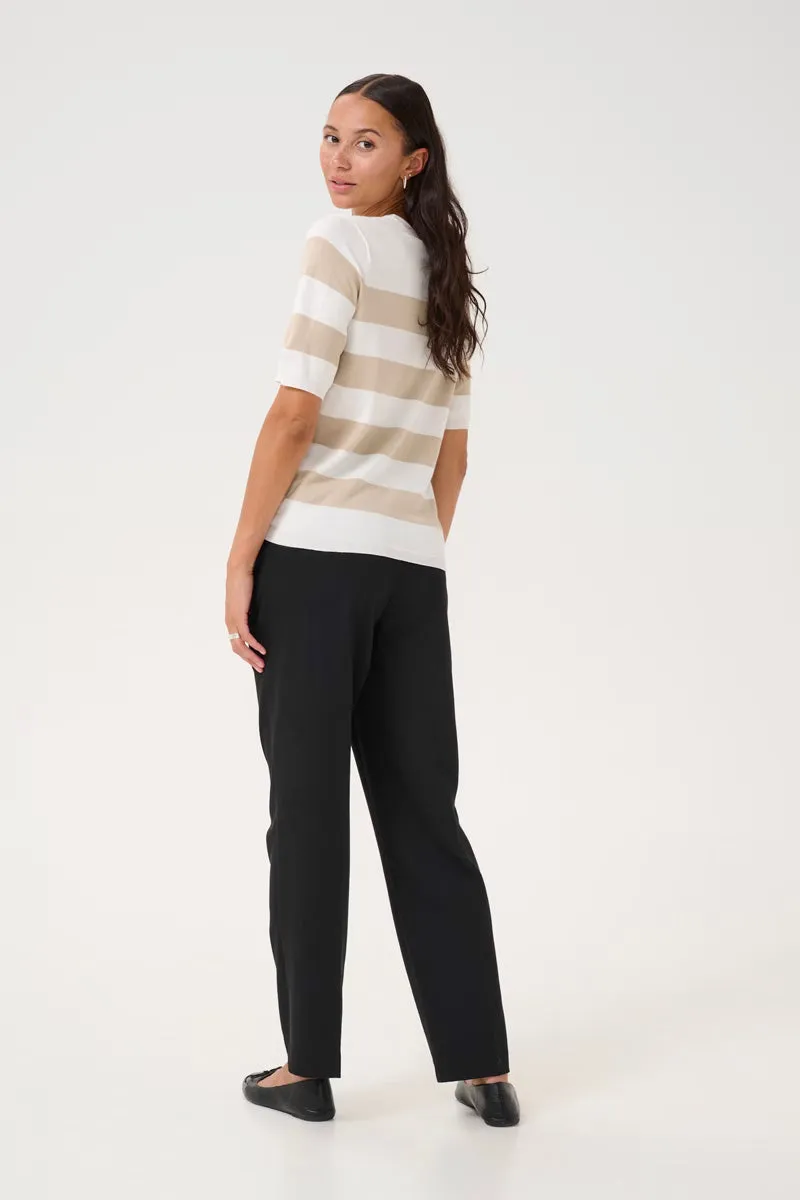 KAFFE KAlizza Pullover Striped Sweater Stone