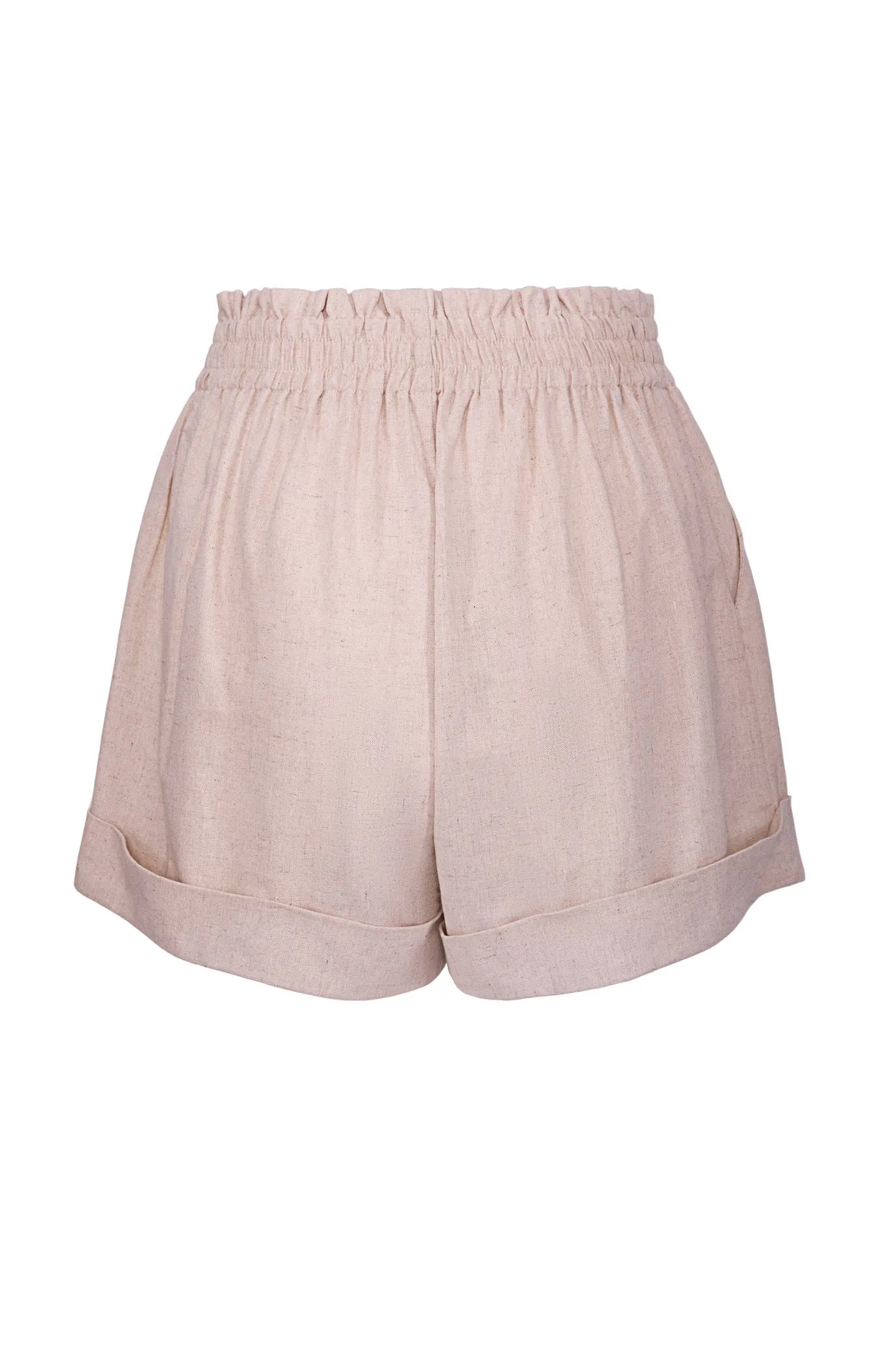 LINEN BLEND SHORTS