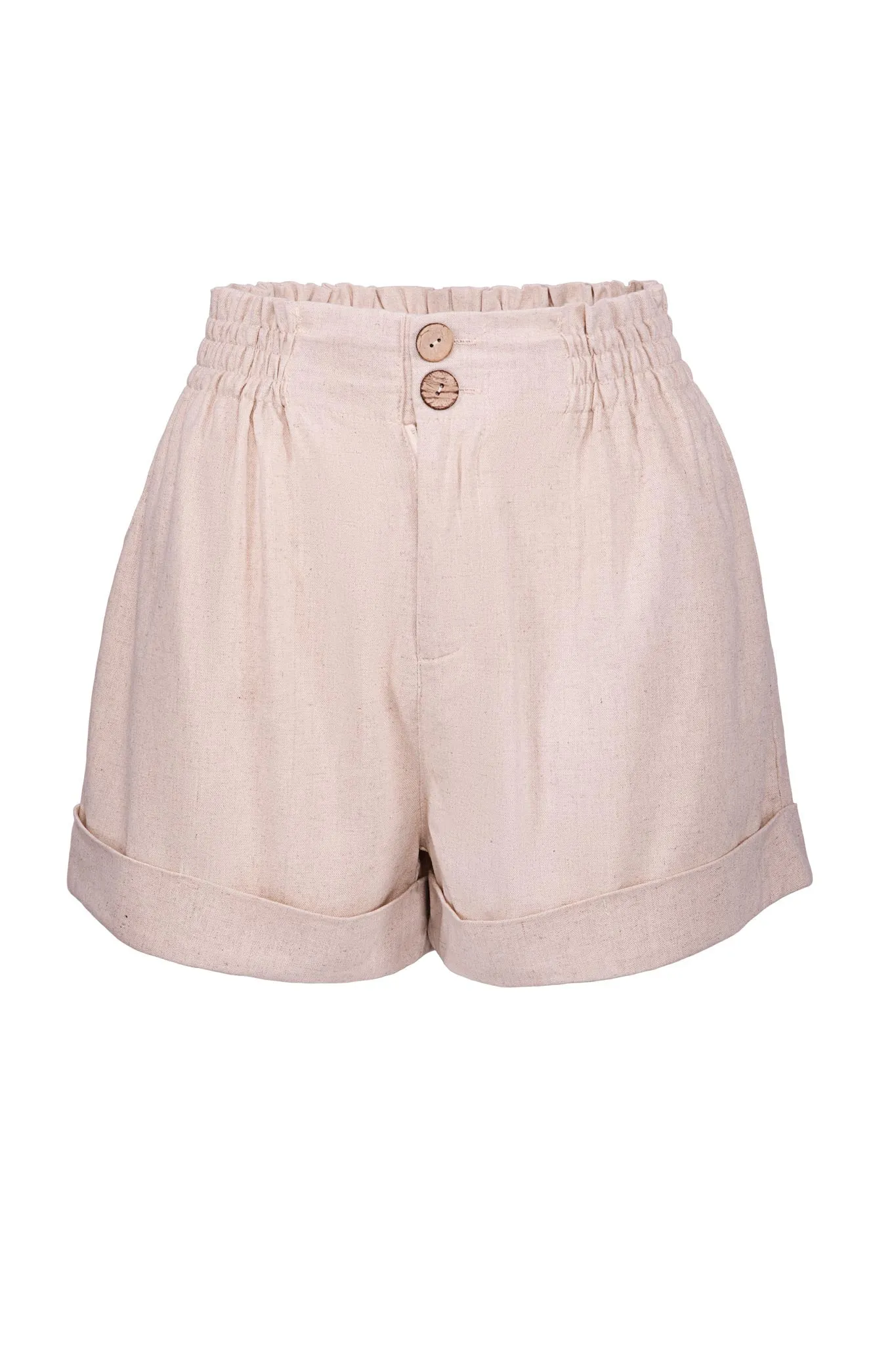 LINEN BLEND SHORTS