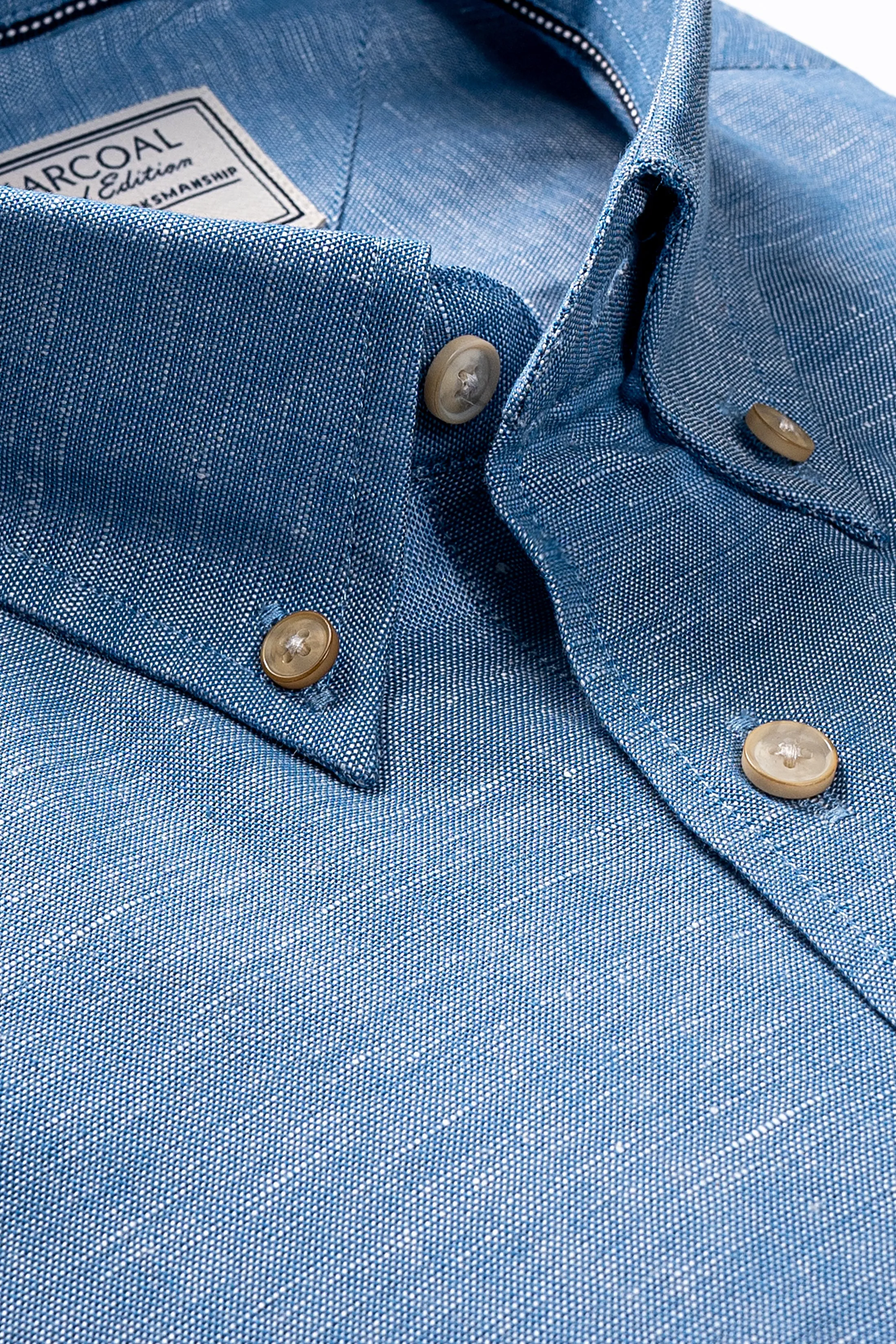 LINEN LIMITED EDITION SHIRT CHAMBRAY BLUE
