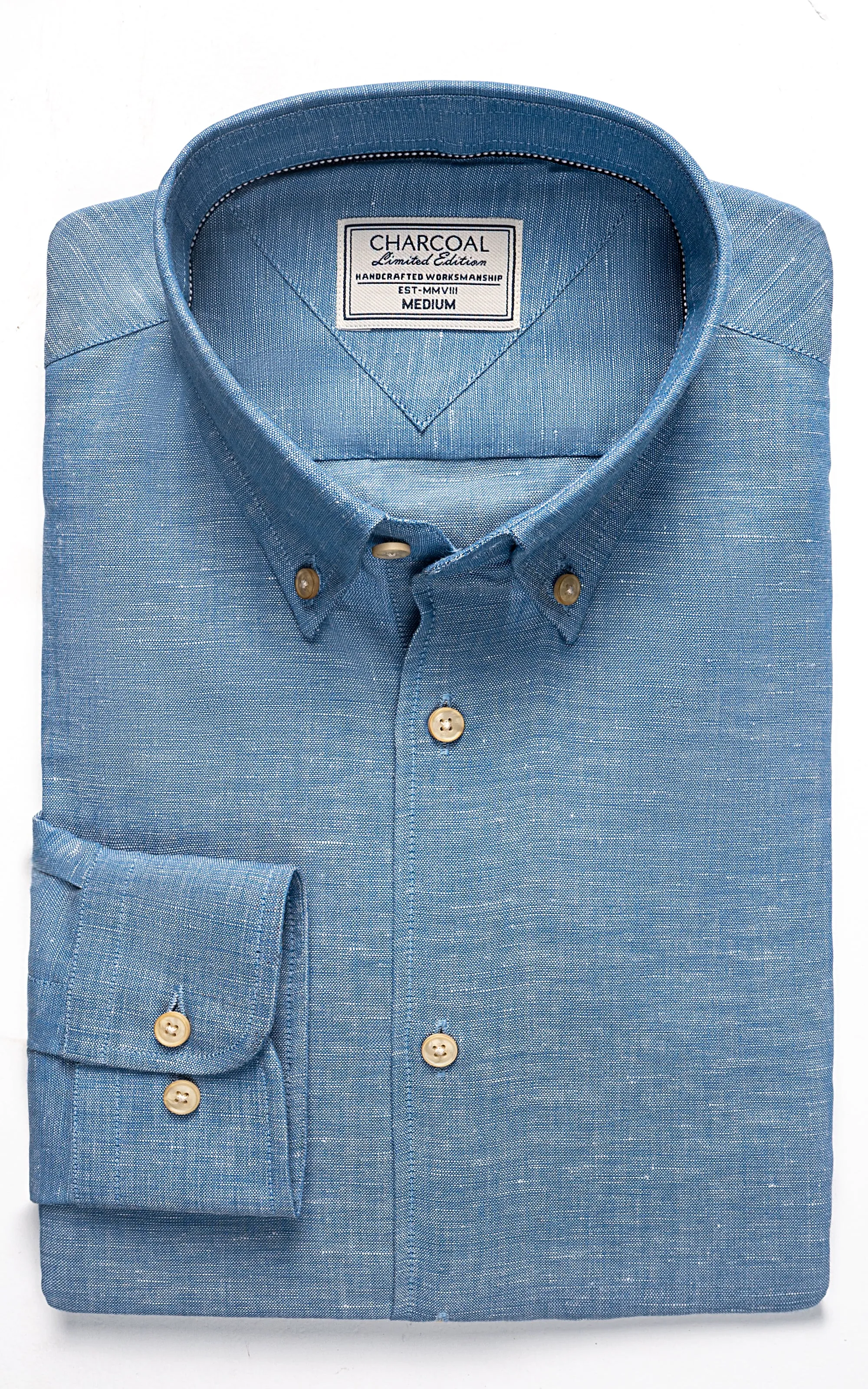 LINEN LIMITED EDITION SHIRT CHAMBRAY BLUE