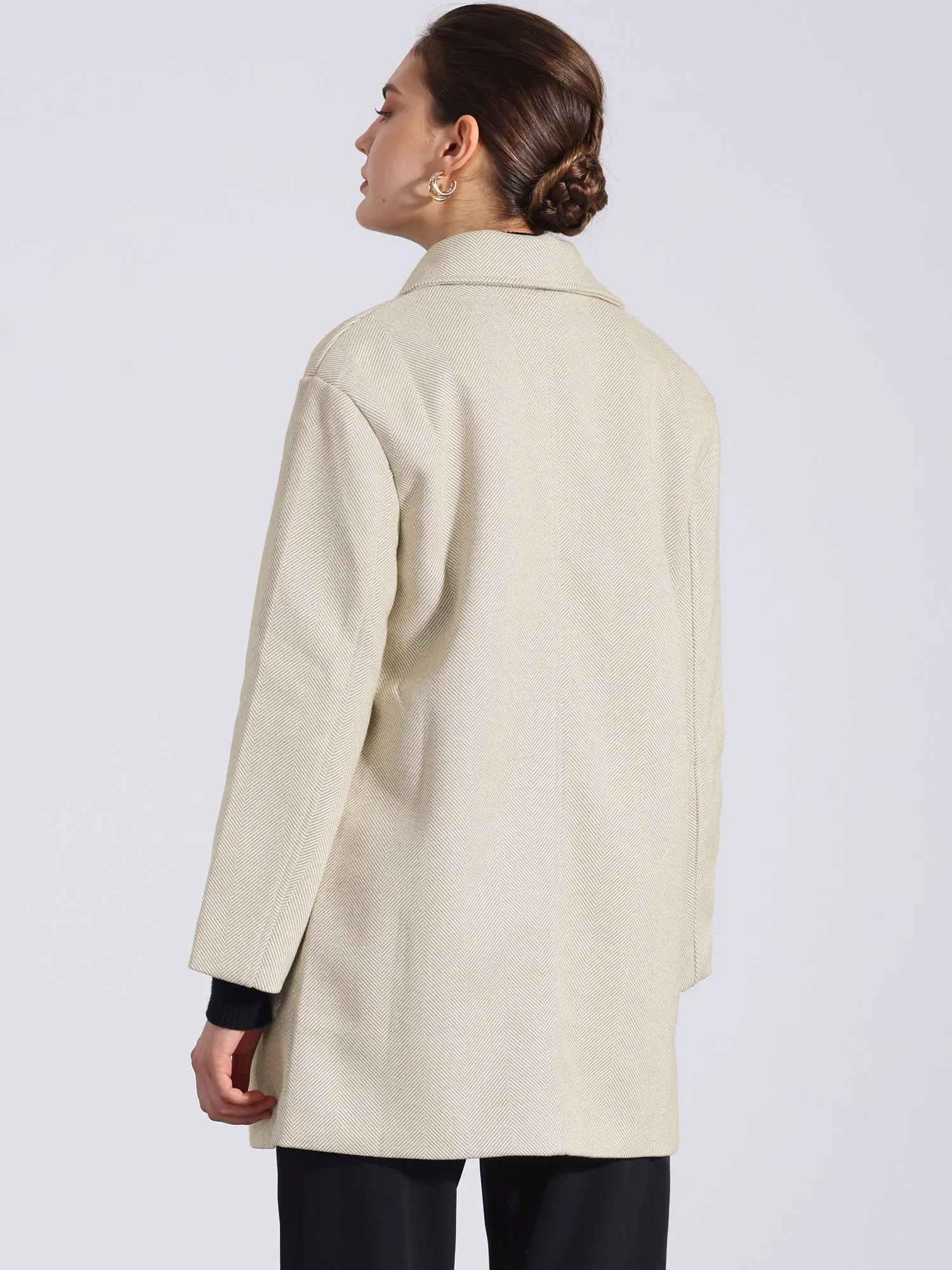 Long Sleeve Double Breasted Classic Winter Pea Coat