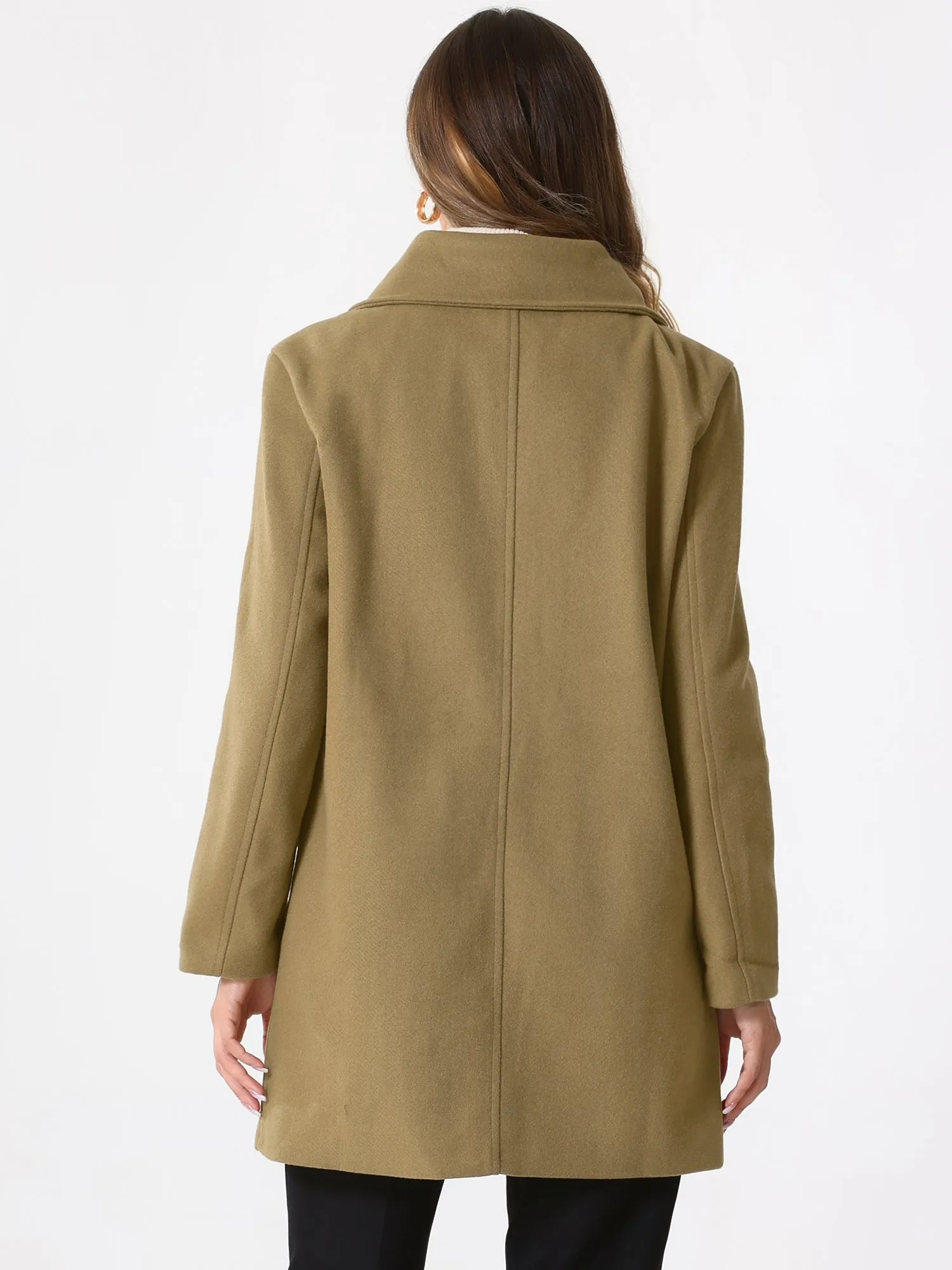 Long Sleeve Double Breasted Classic Winter Pea Coat