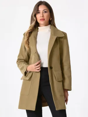 Long Sleeve Double Breasted Classic Winter Pea Coat